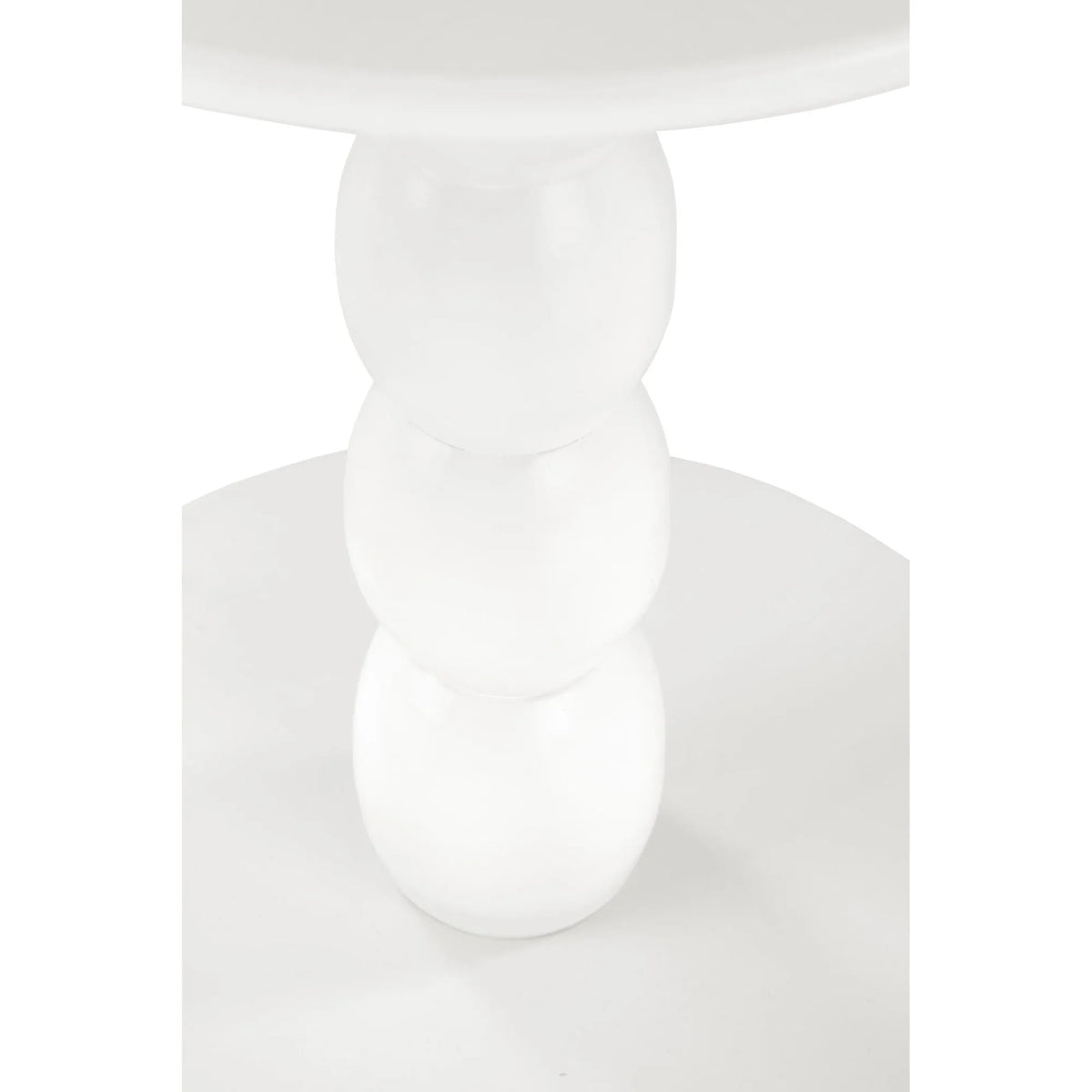 Masuta CIRILLA, alb, lemn, 40x40x47 cm