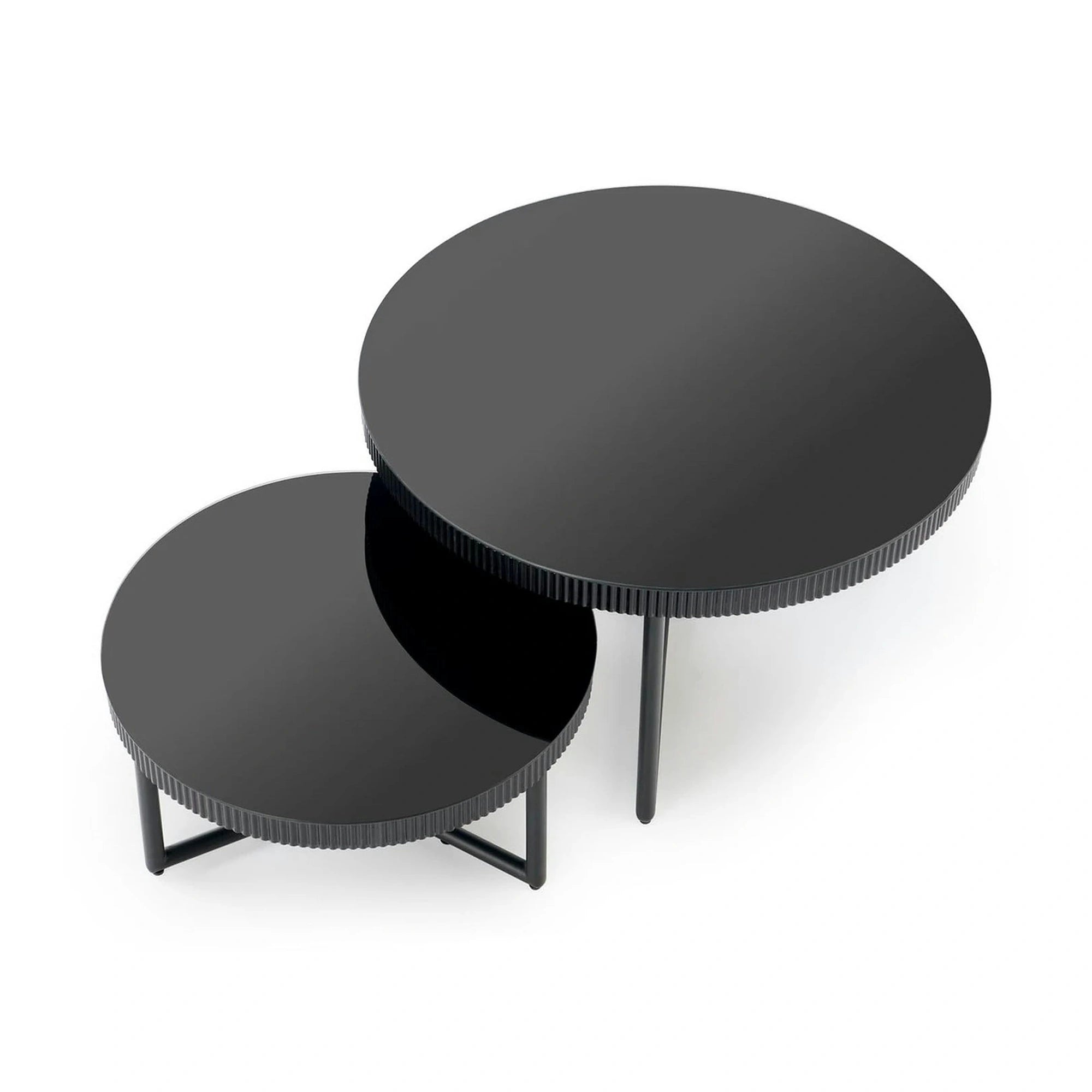 Masuta COSMO S, negru, sticla/otel, 60x30 cm