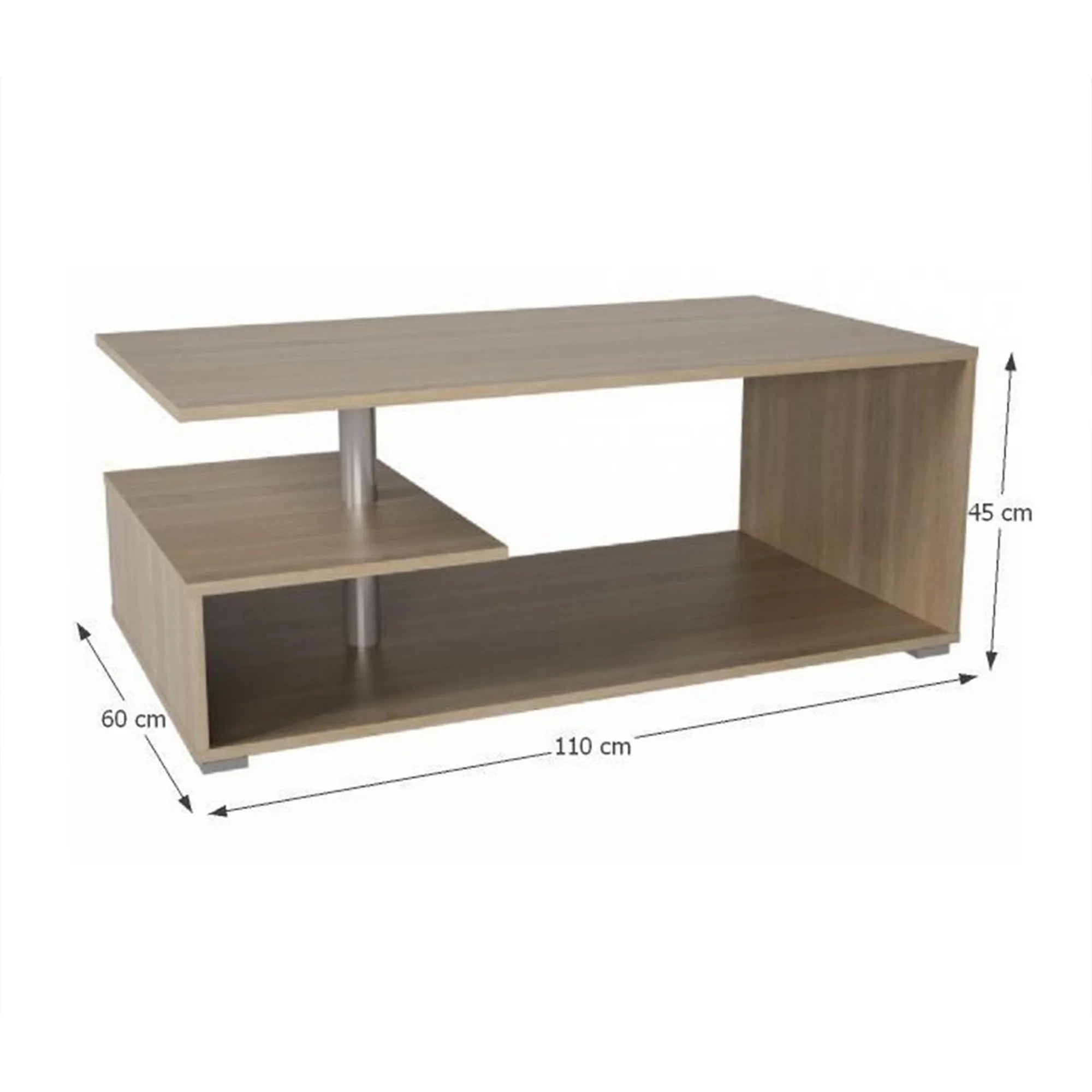 Masuta de cafea DORISA, stejar sonoma, PAL melaminat, 110x60x45 cm