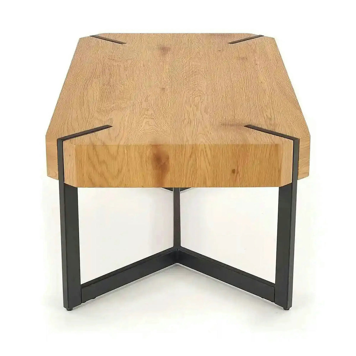 Masuta de cafea dreptughiulara LAVIDA, stejar auriu/negru, 110x60x43 cm