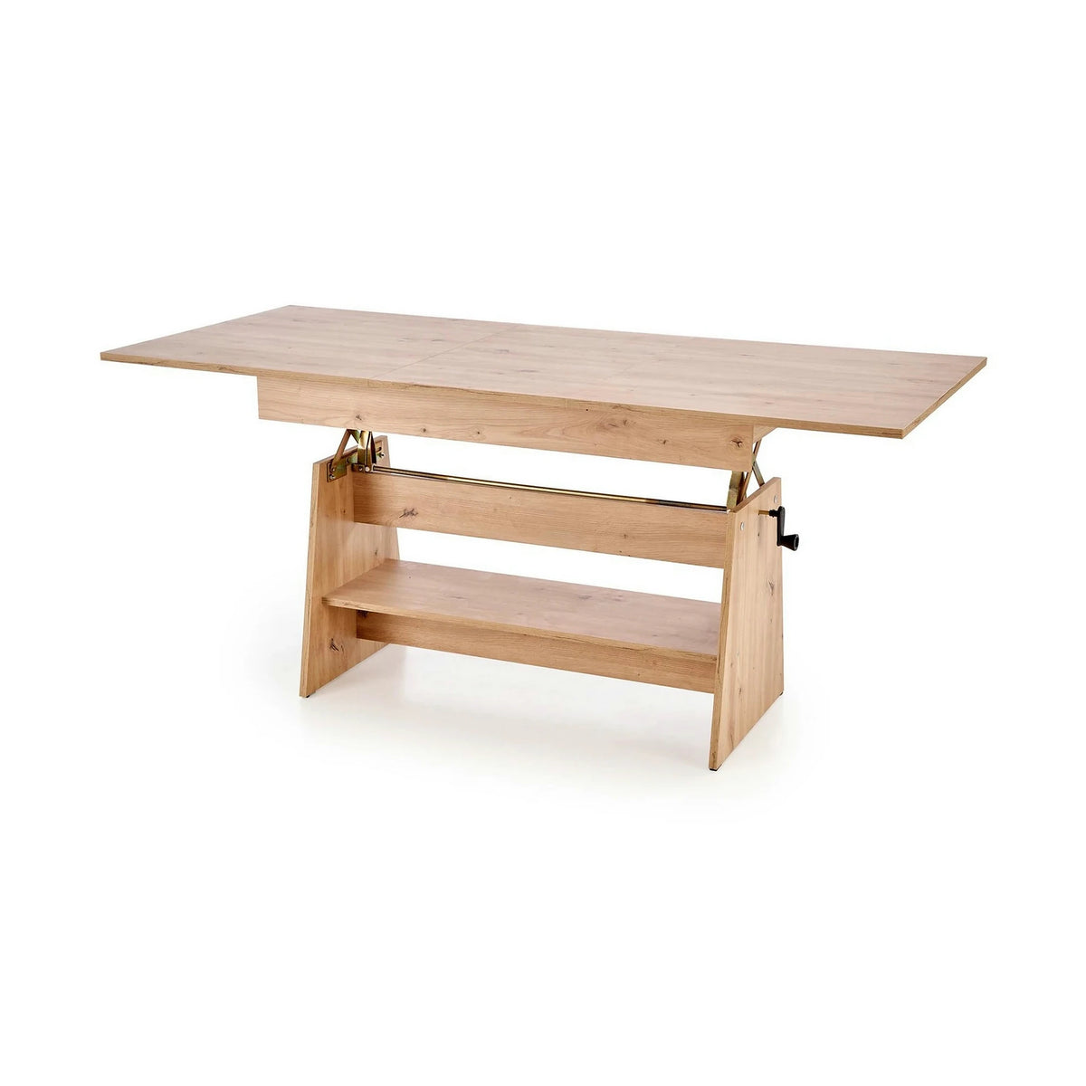 Masuta de cafea extensibila ERIKA, stejar artisan, PAL laminat, 120/160x70x61/72 cm