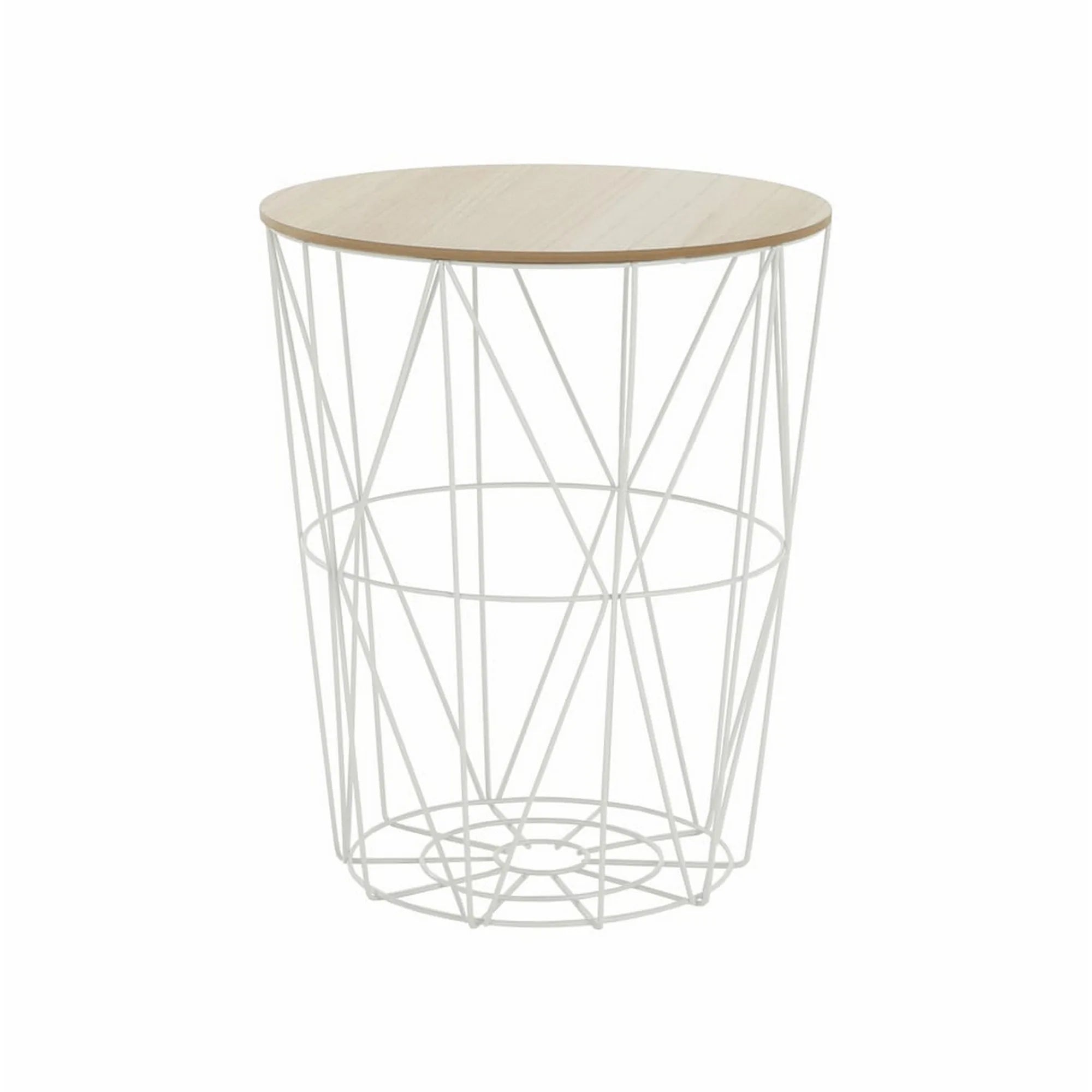 Masuta de cafea NANCER TYP 3, stejar natural/alb, 40x40x48 cm