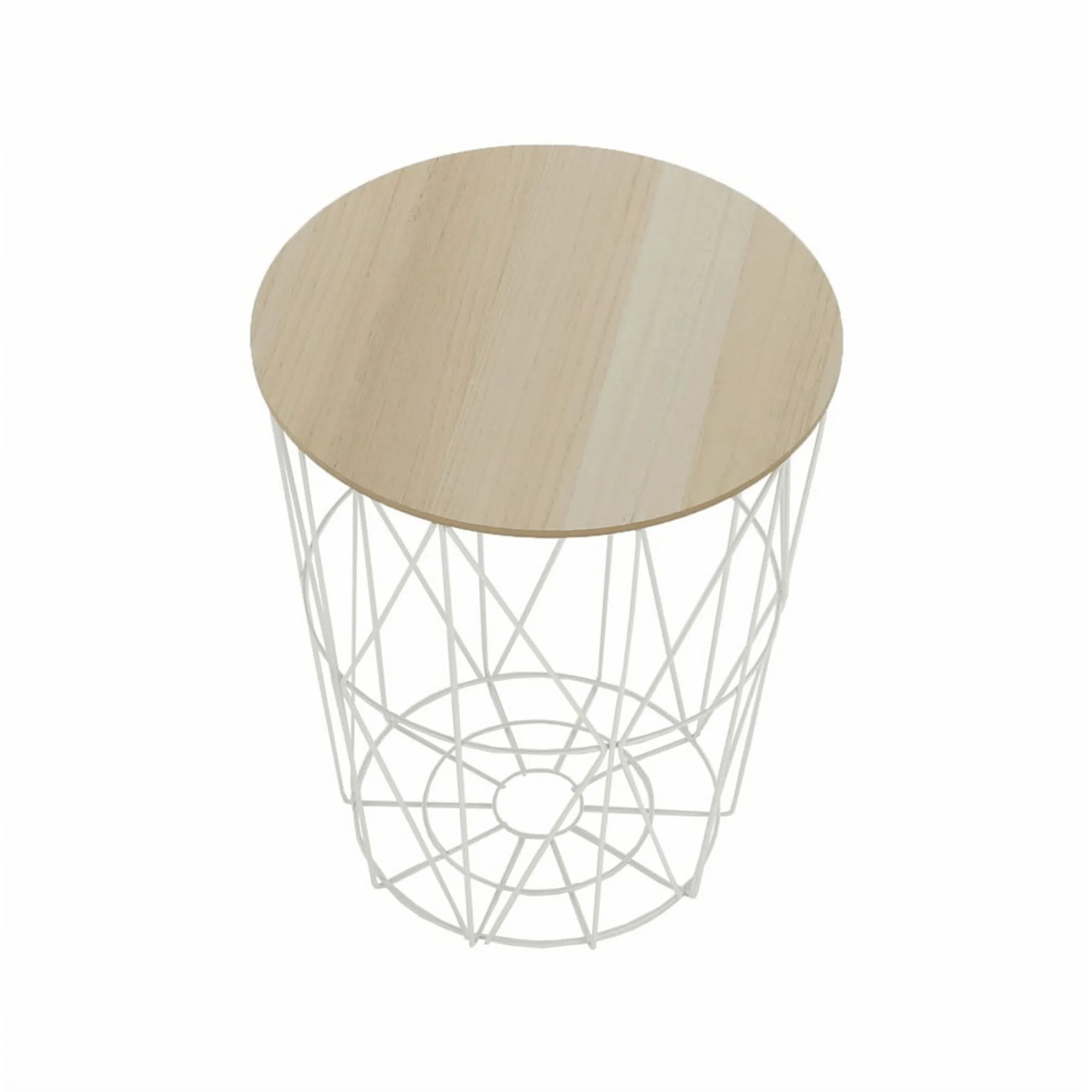 Masuta de cafea NANCER TYP 3, stejar natural/alb, 40x40x48 cm