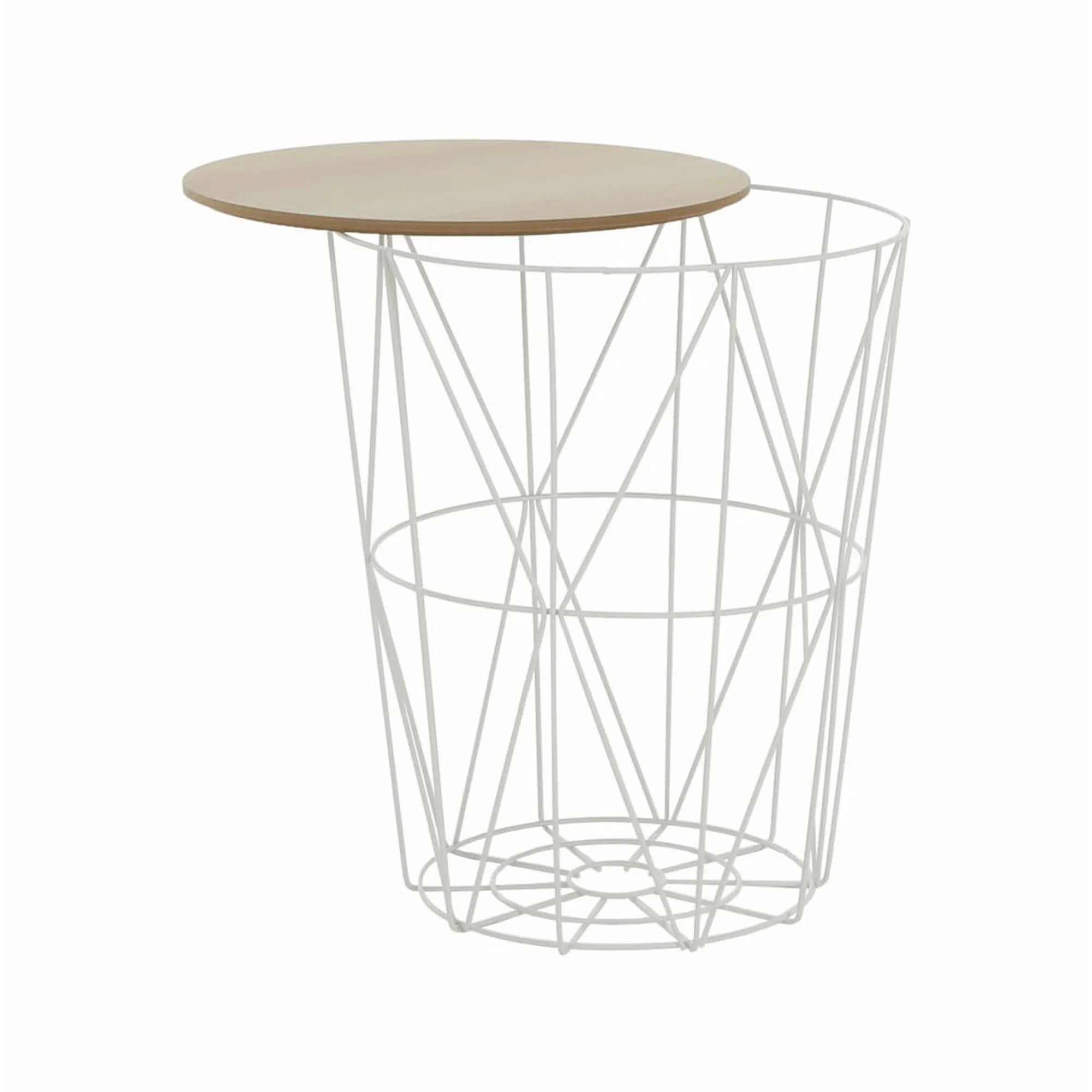 Masuta de cafea NANCER TYP 3, stejar natural/alb, 40x40x48 cm