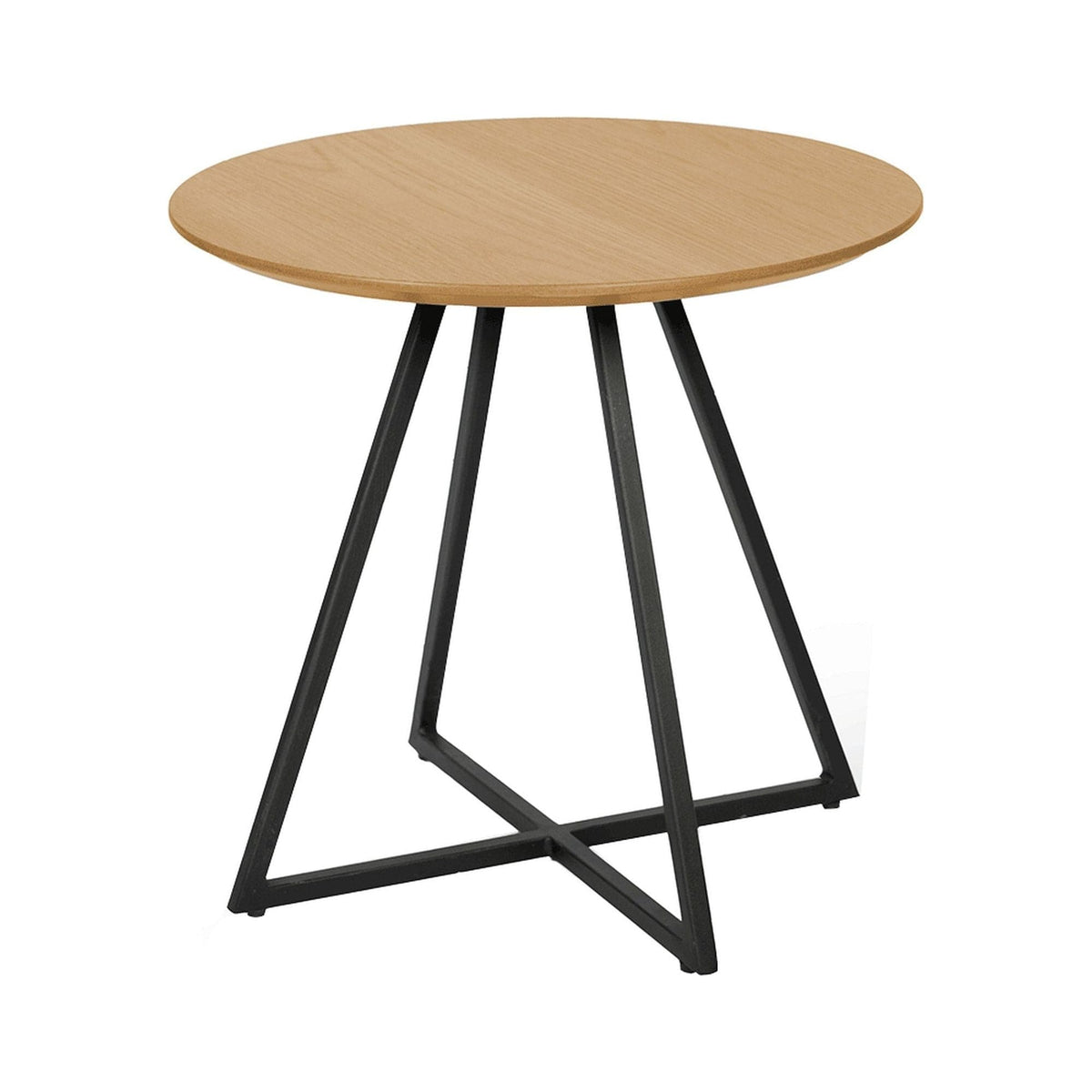 Masuta DELIK, stejar/negru, metal, 50x50x45 cm