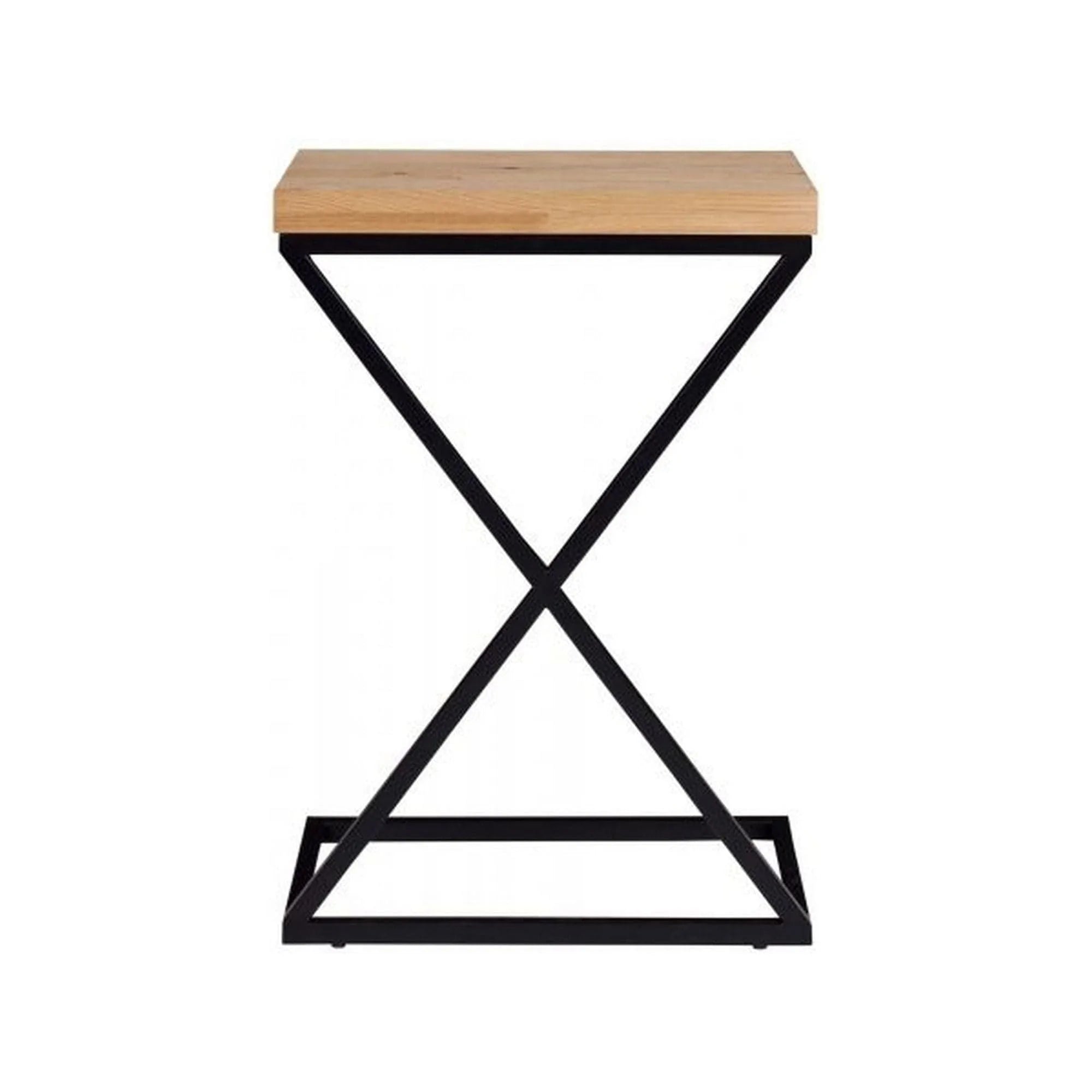 Masuta DOTI, stejar/negru, 51x31x71 cm