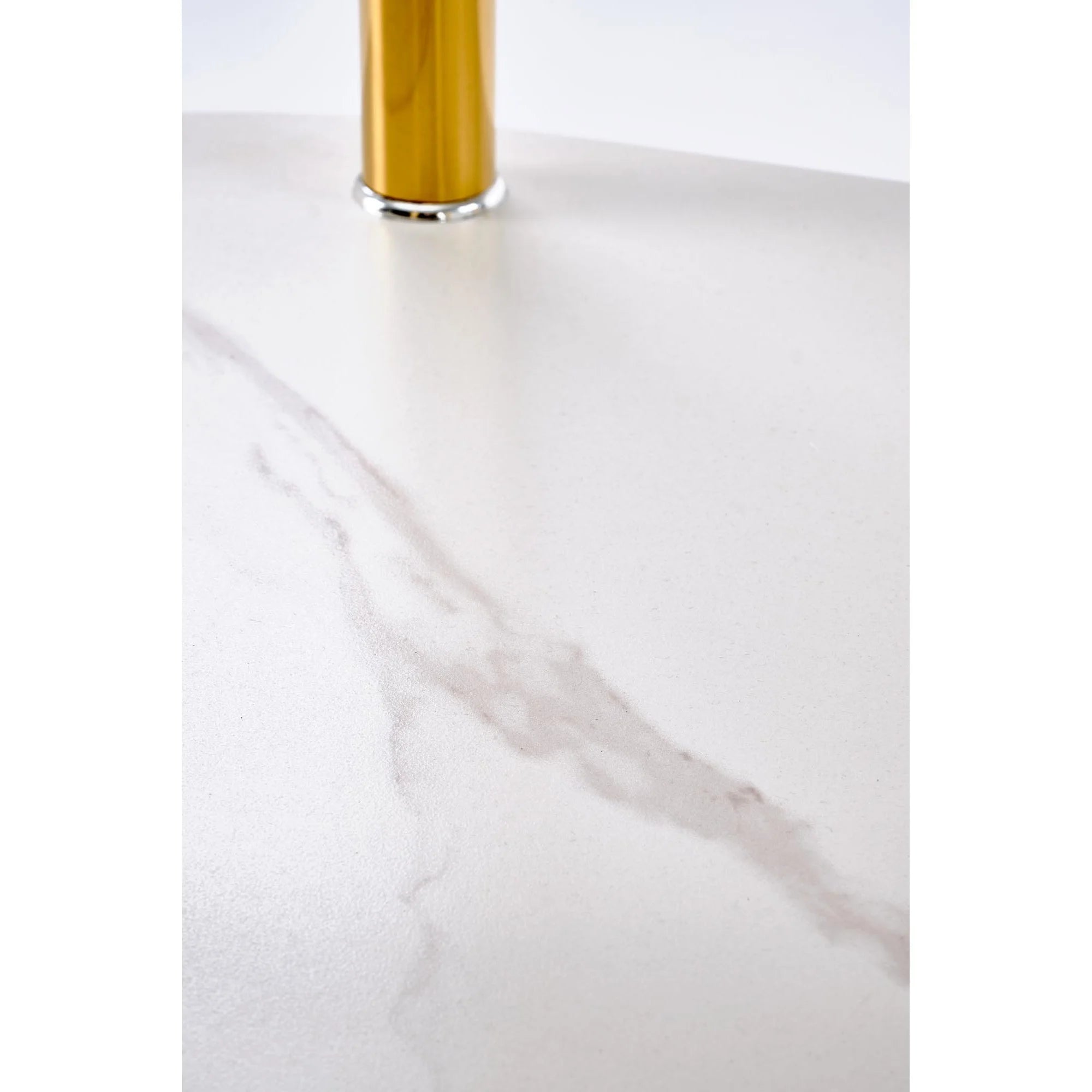 Masuta DUCAT, transparent/auriu, sticla/otel, 100x50x51 cm