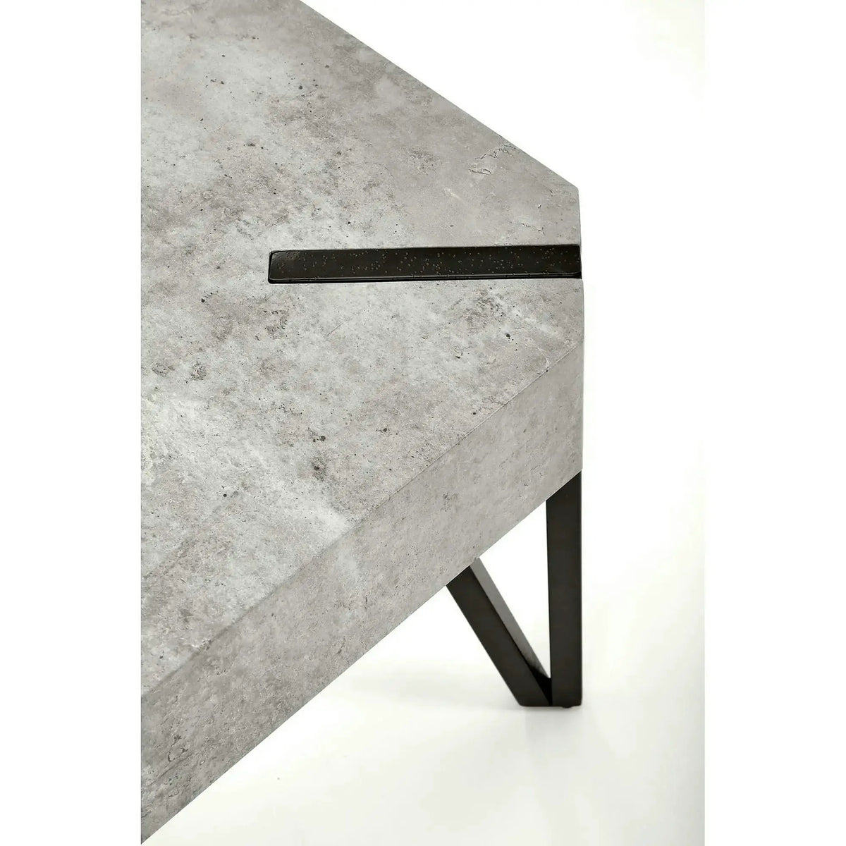 Masuta EMILY GREY, gri/negru, 110x60x42 cm