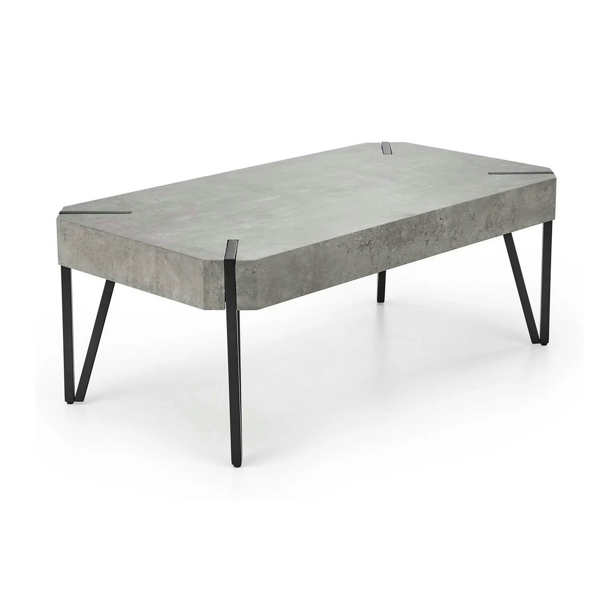 Masuta EMILY GREY, gri/negru, 110x60x42 cm