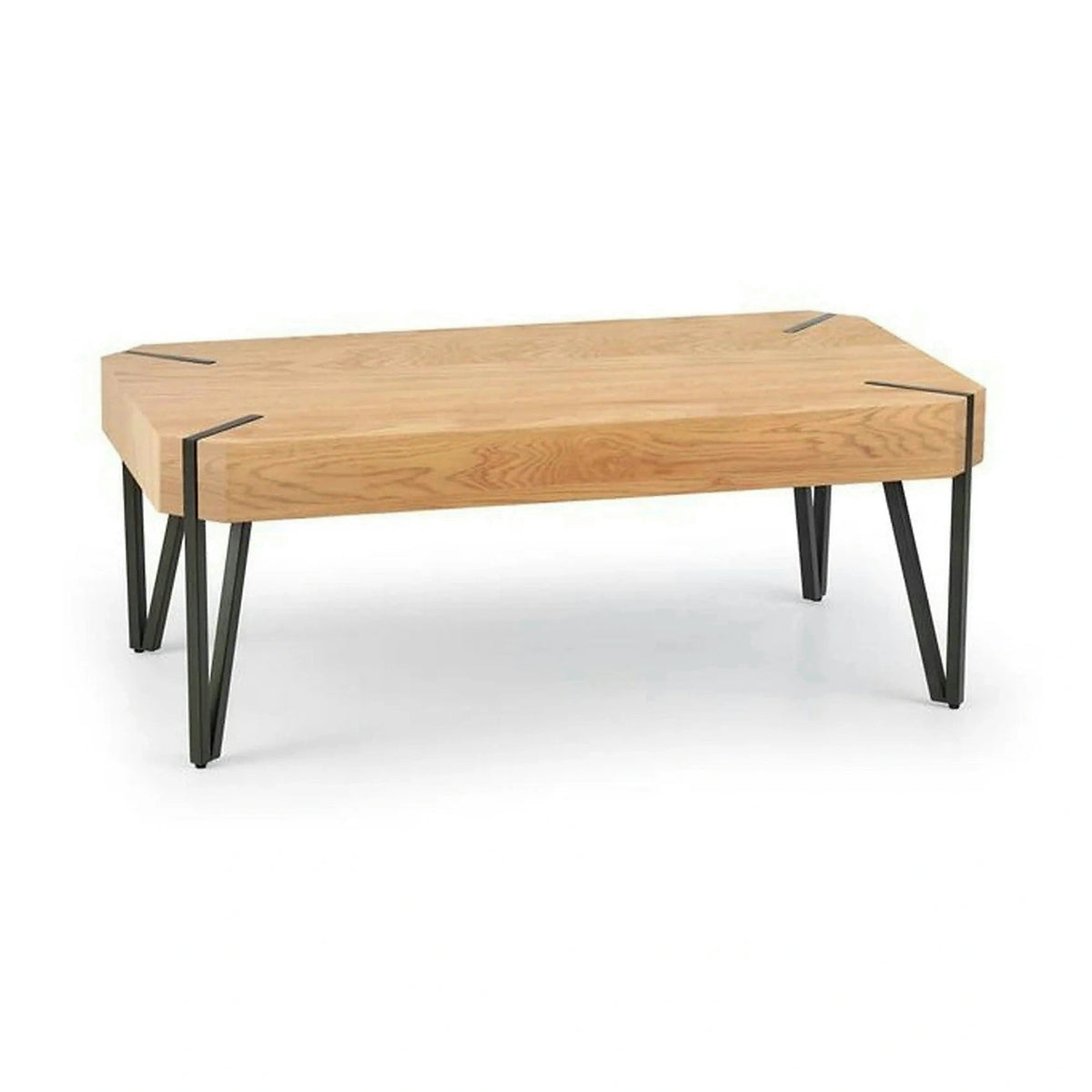 Masuta Emily, stejar auriu/negru, 110x60x42 cm