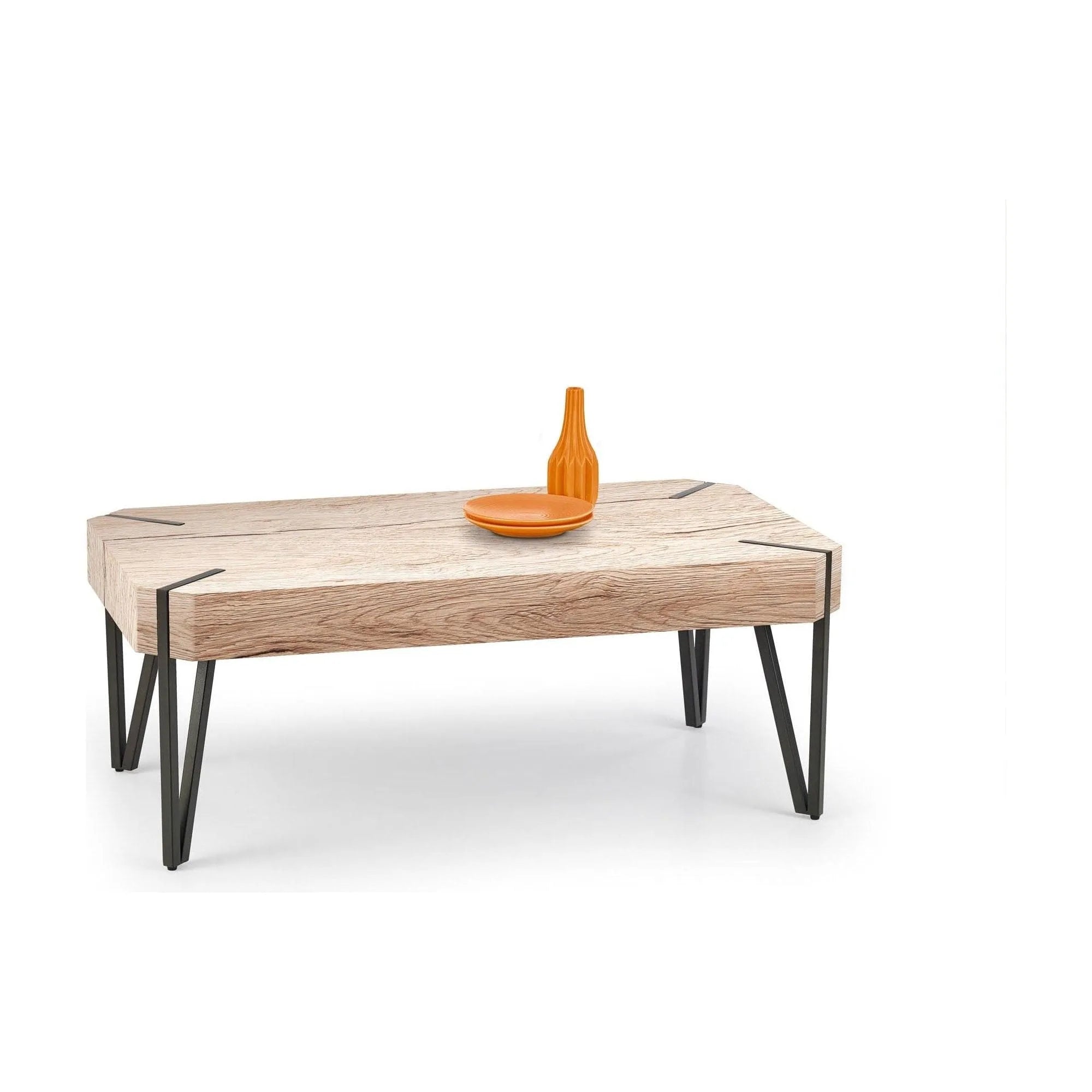 Masuta EMILY, stejar San Remo/negru, 110x60x42 cm