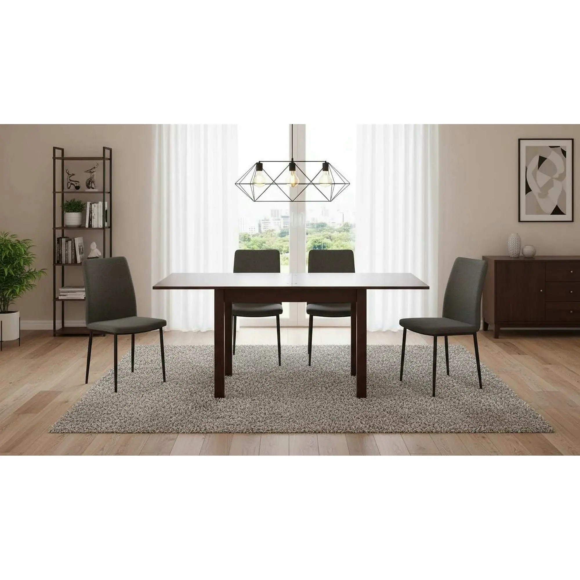 Masuta extensibila GRACJAN, nuc, PAL, 80/160x80x76 cm