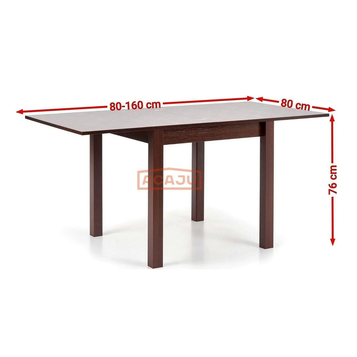 Masuta extensibila GRACJAN, nuc, PAL, 80/160x80x76 cm