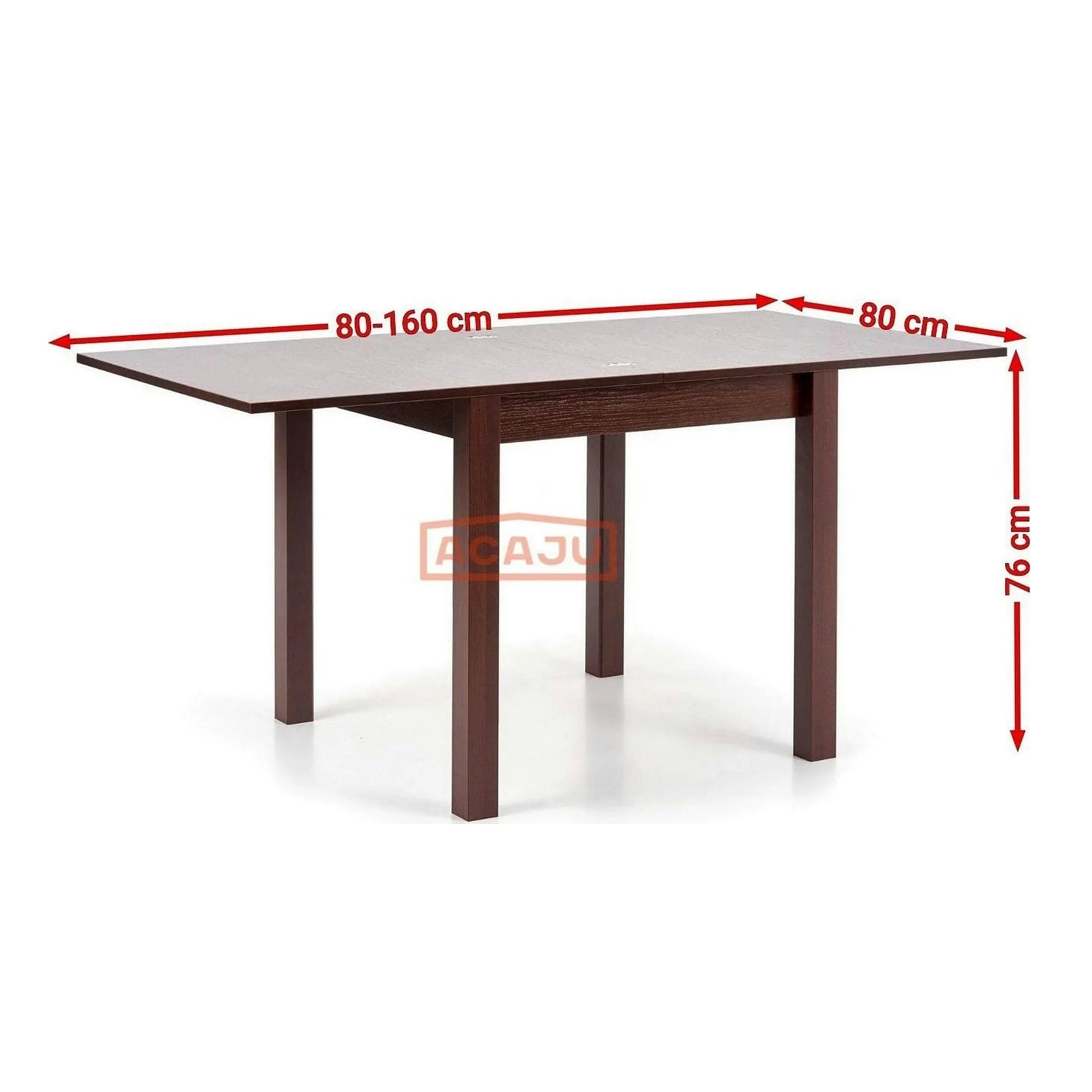 Masuta extensibila GRACJAN, nuc, PAL, 80/160x80x76 cm