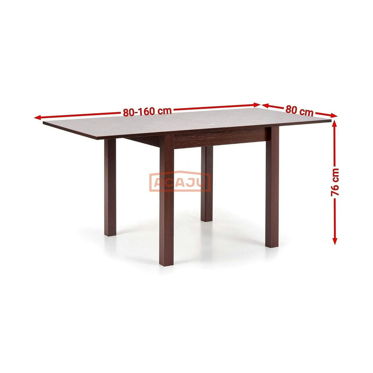 Masuta extensibila GRACJAN, nuc, PAL, 80/160x80x76 cm