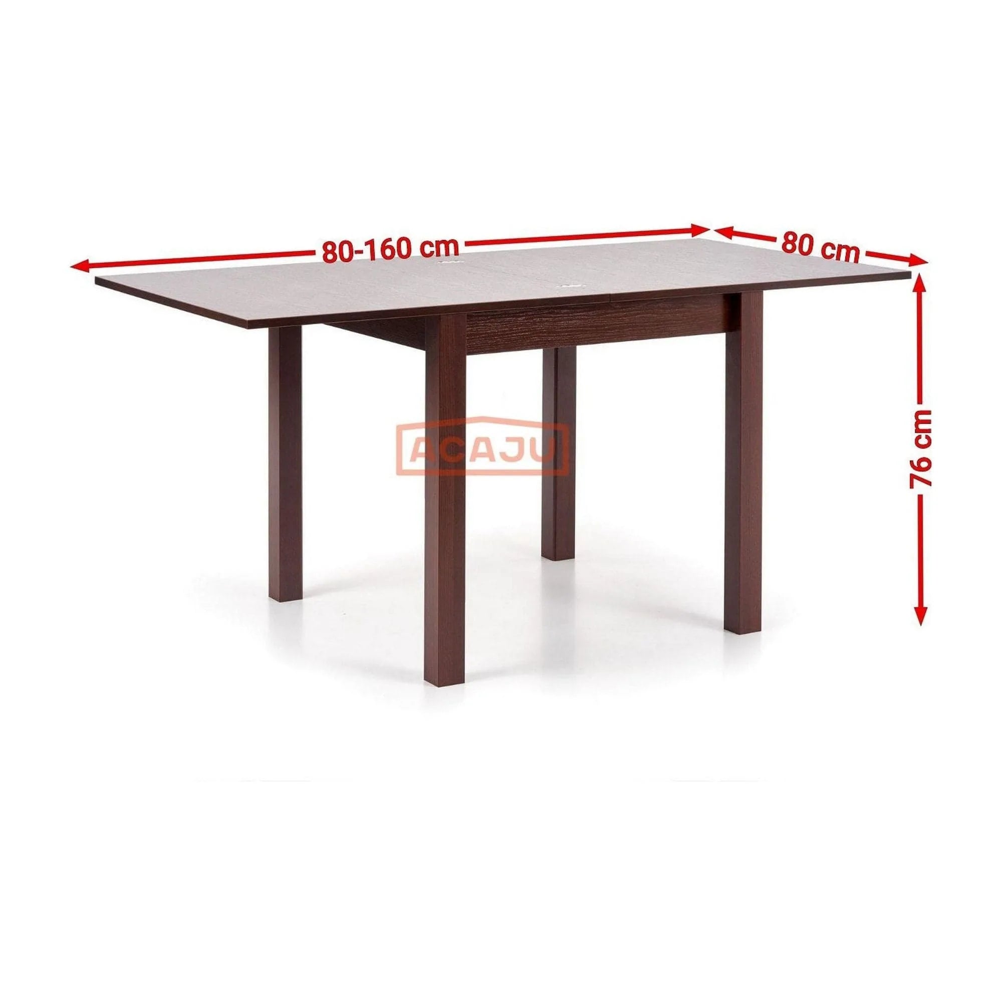Masuta extensibila GRACJAN, nuc, PAL, 80/160x80x76 cm
