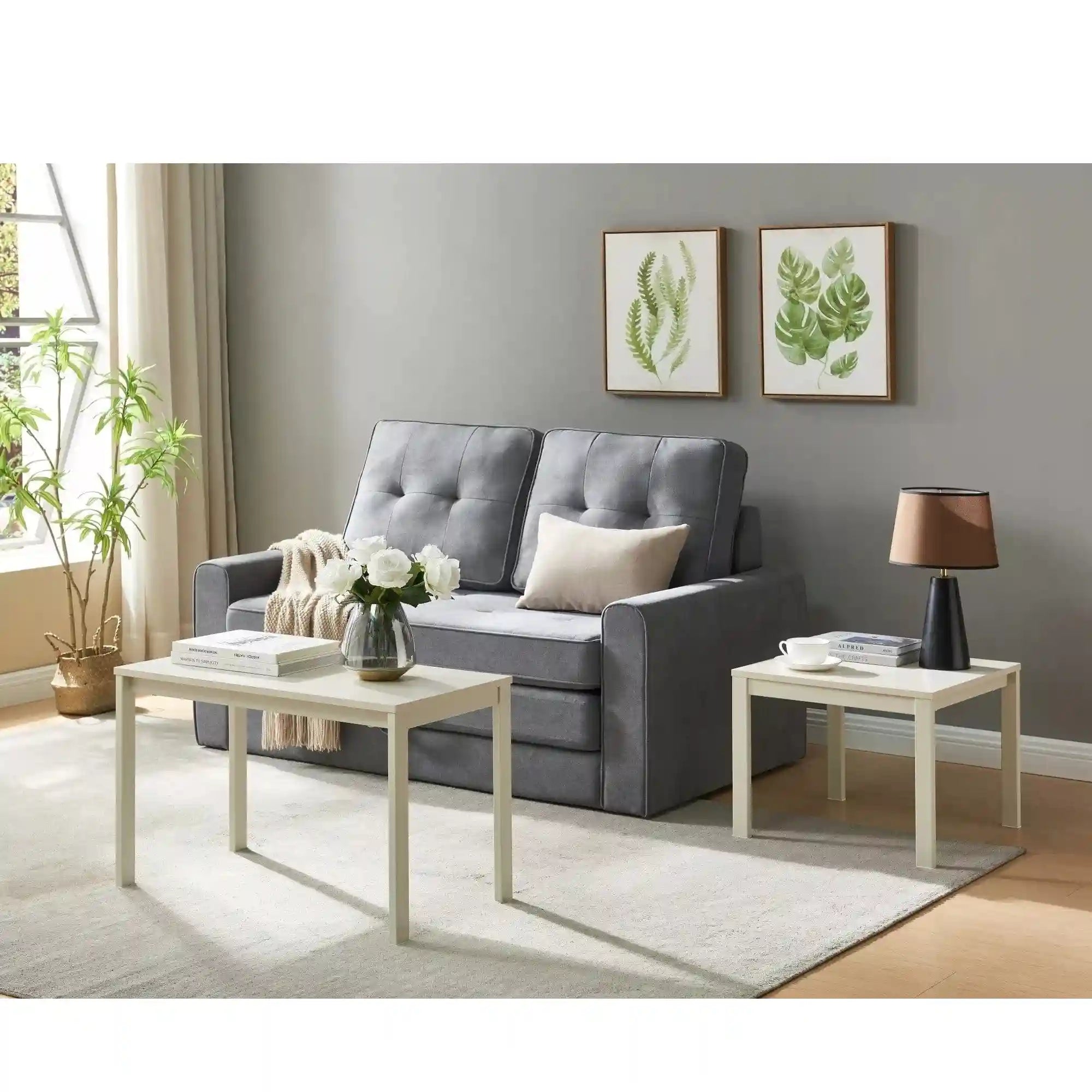 Masuta FROST L4, alb, PAL/metal, 50x50x40 cm