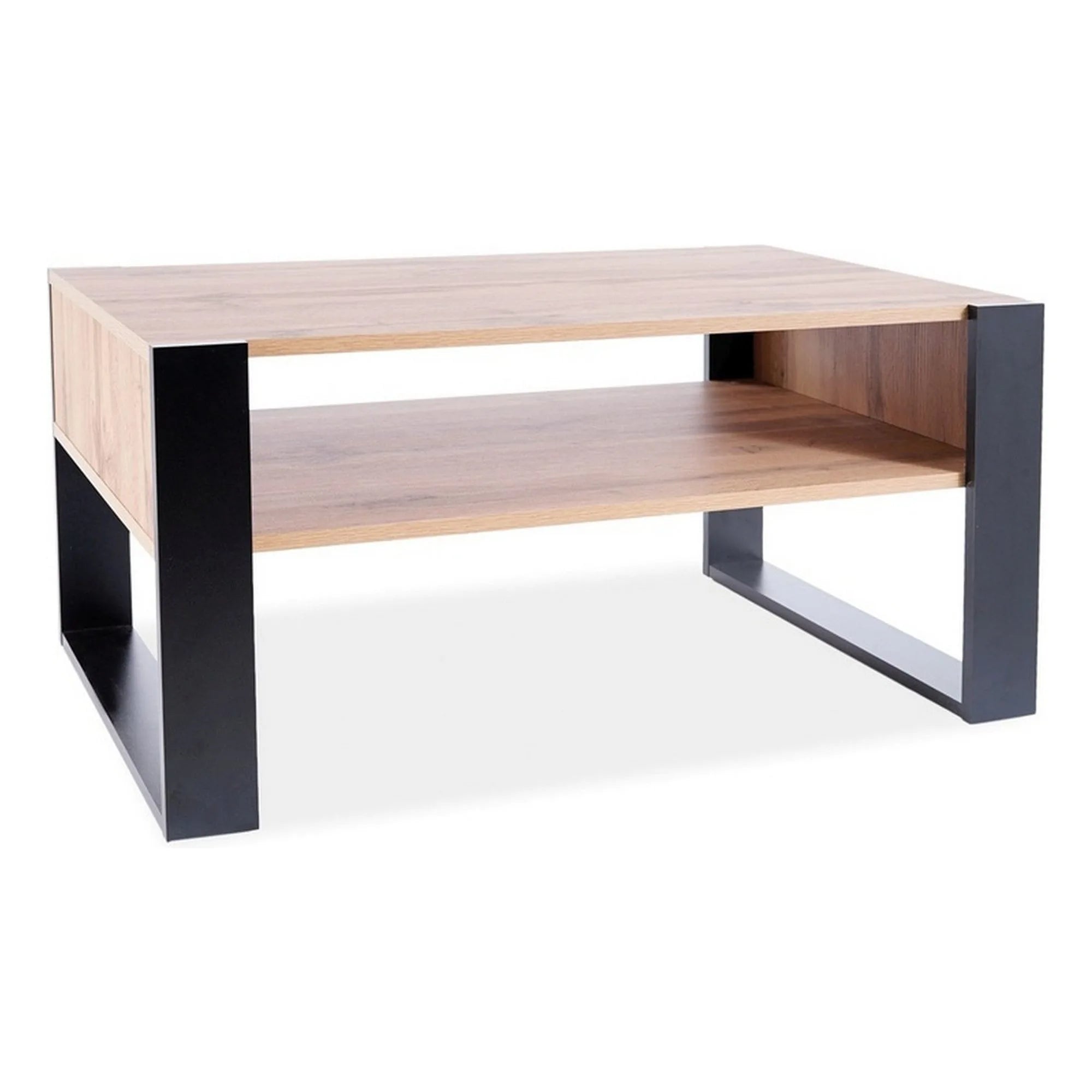 Masuta GEMA, stejar wotan/negru, PAL laminat, 100x64x50 cm