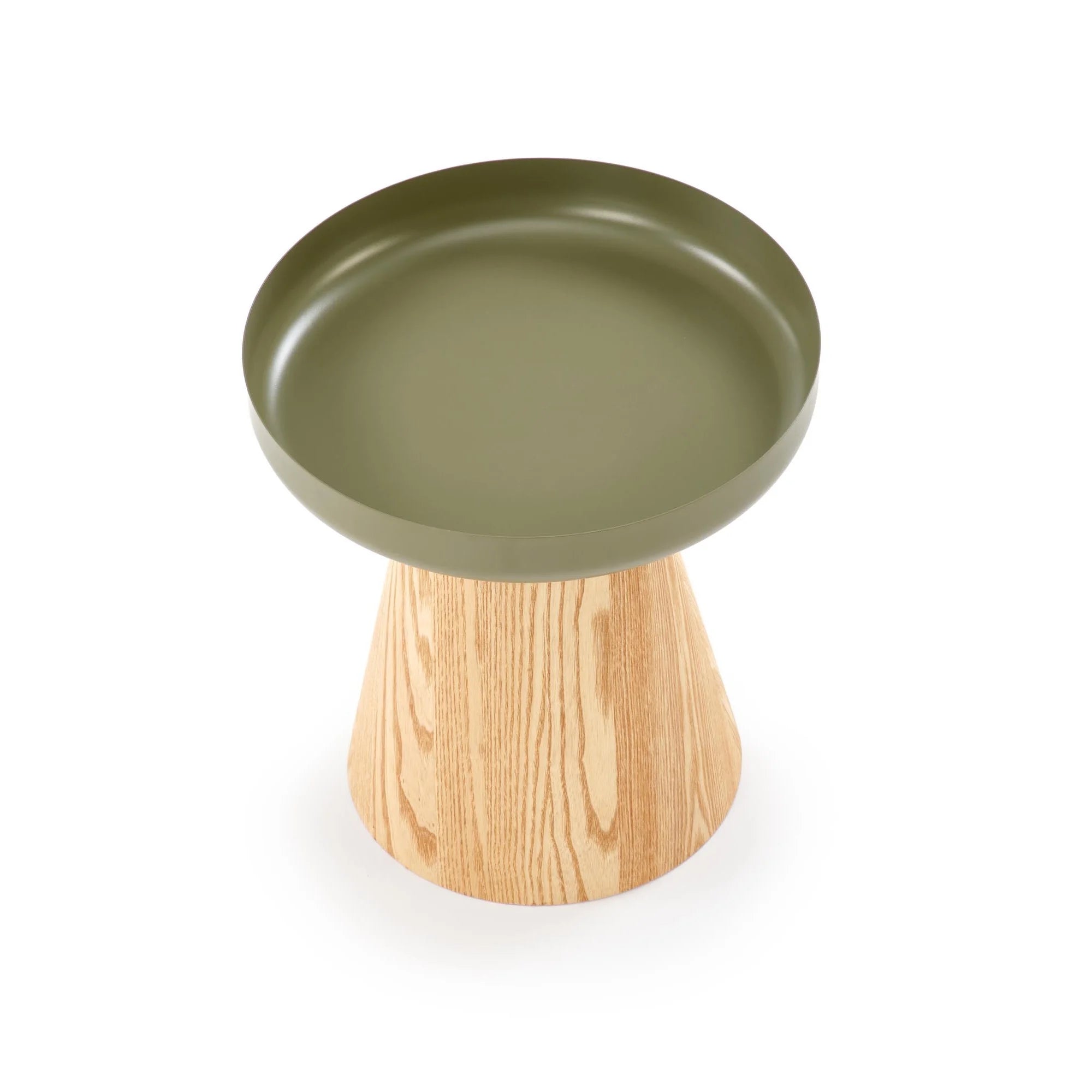 Masuta GINA, verde/stejar, 40x42 cm