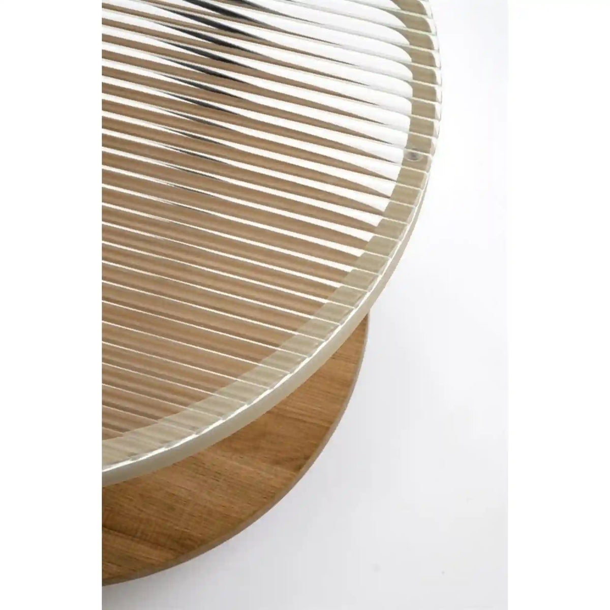 Masuta KAMALA, transparent/negru, 110x54x43 cm