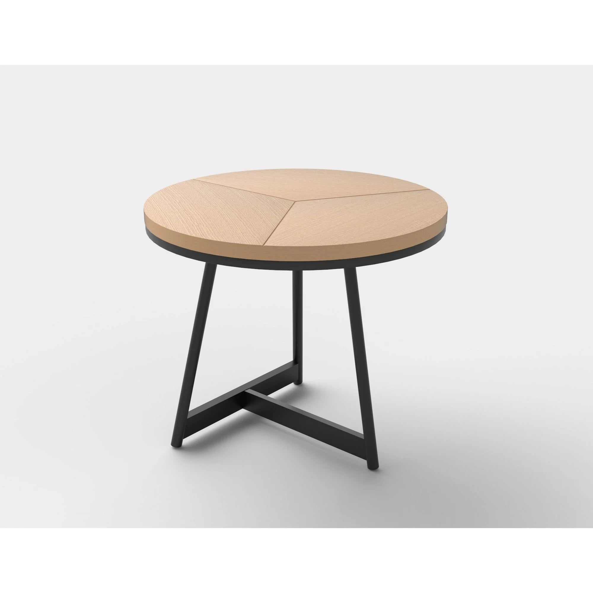 Masuta KARIDA S, stejar auriu/negru, 45x45x49 cm