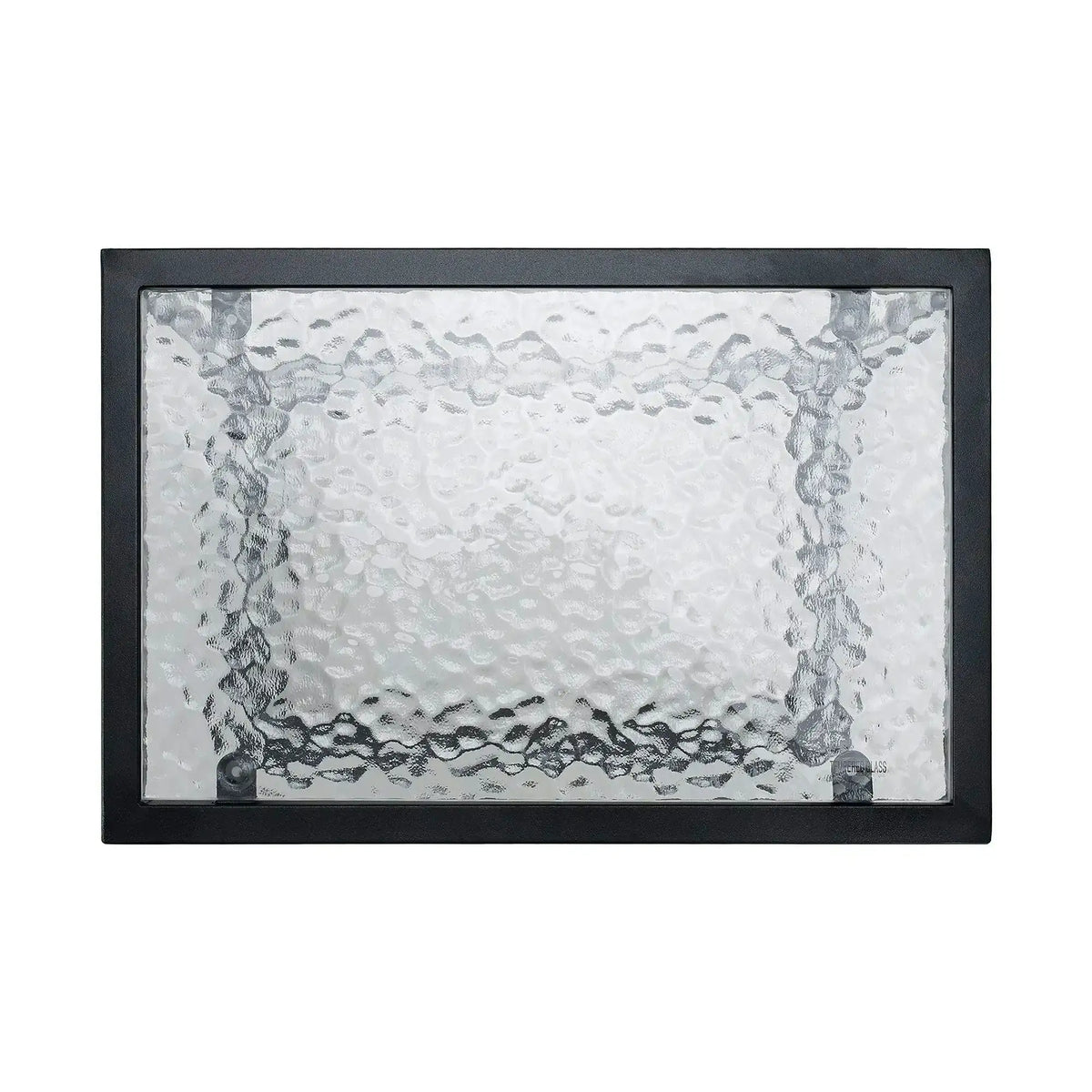 Masuta laterala SELKO, negru, sticla/metal, 45x30x46 cm