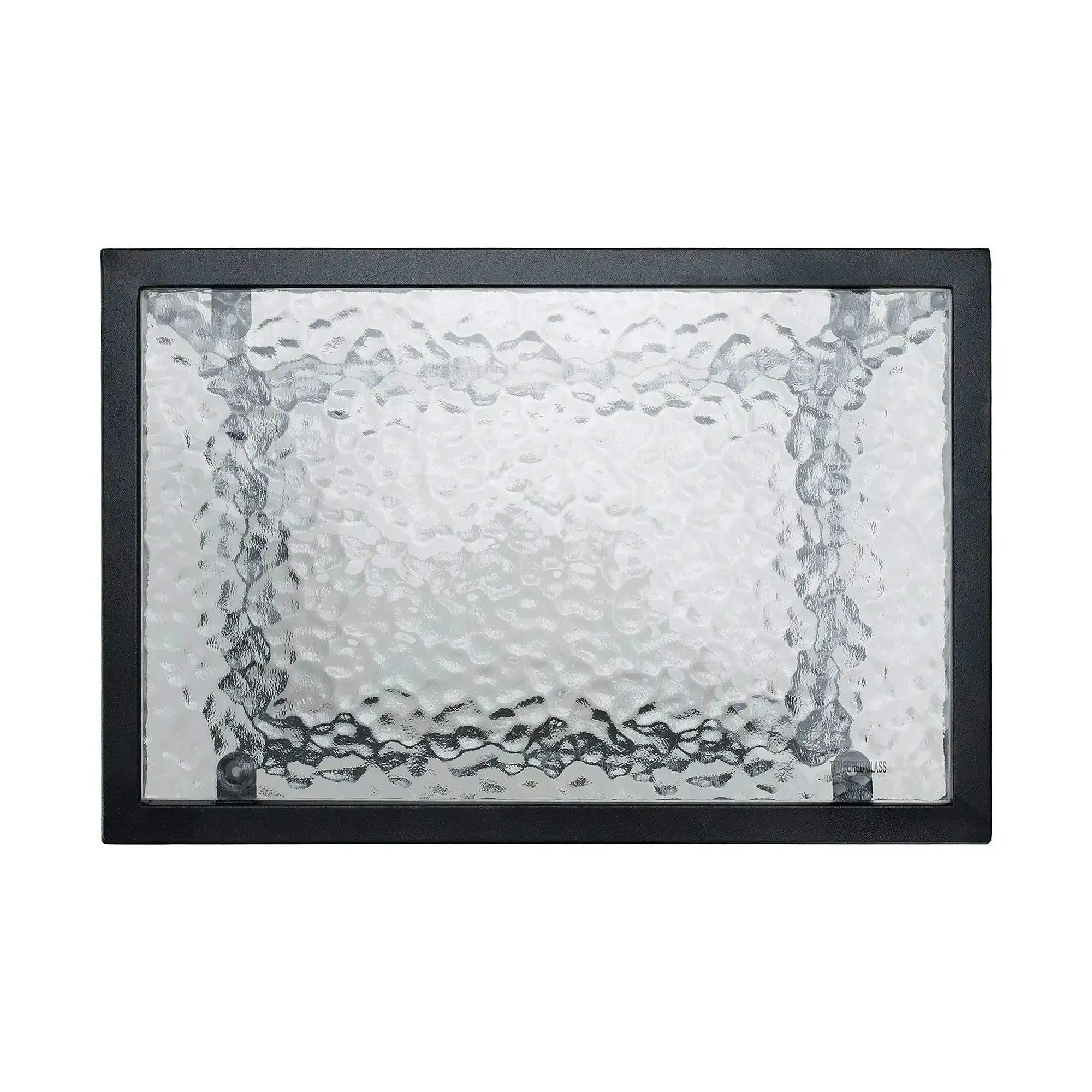 Masuta laterala SELKO, negru, sticla/metal, 45x30x46 cm