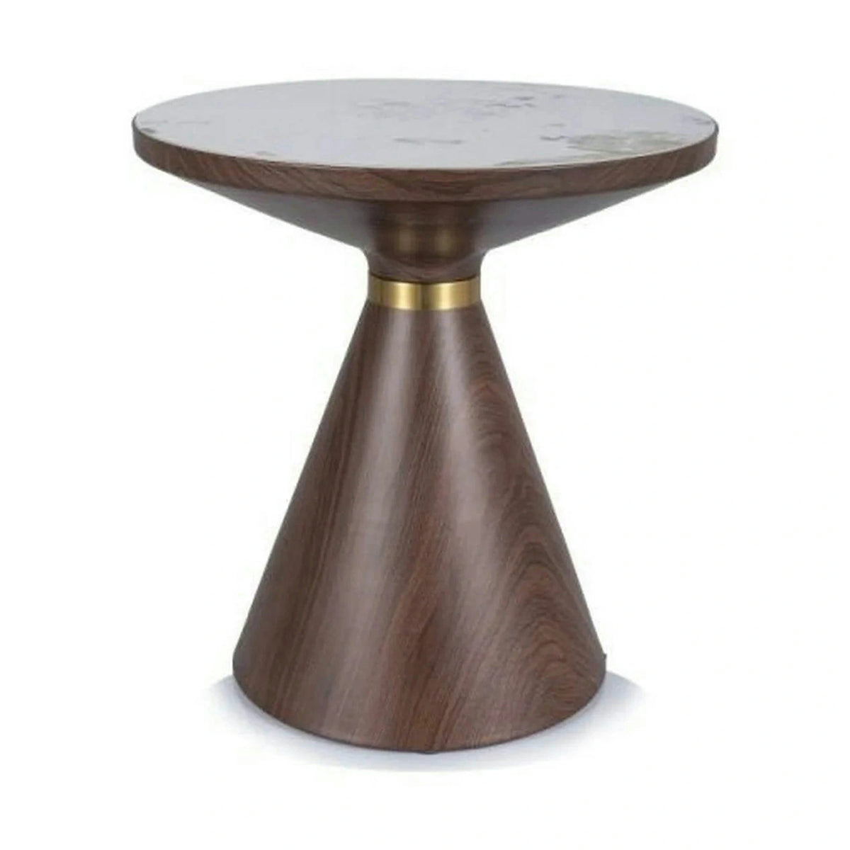 Masuta NAPA B, alb/nuc/auriu, ceramica/metal, 50x50x53 cm