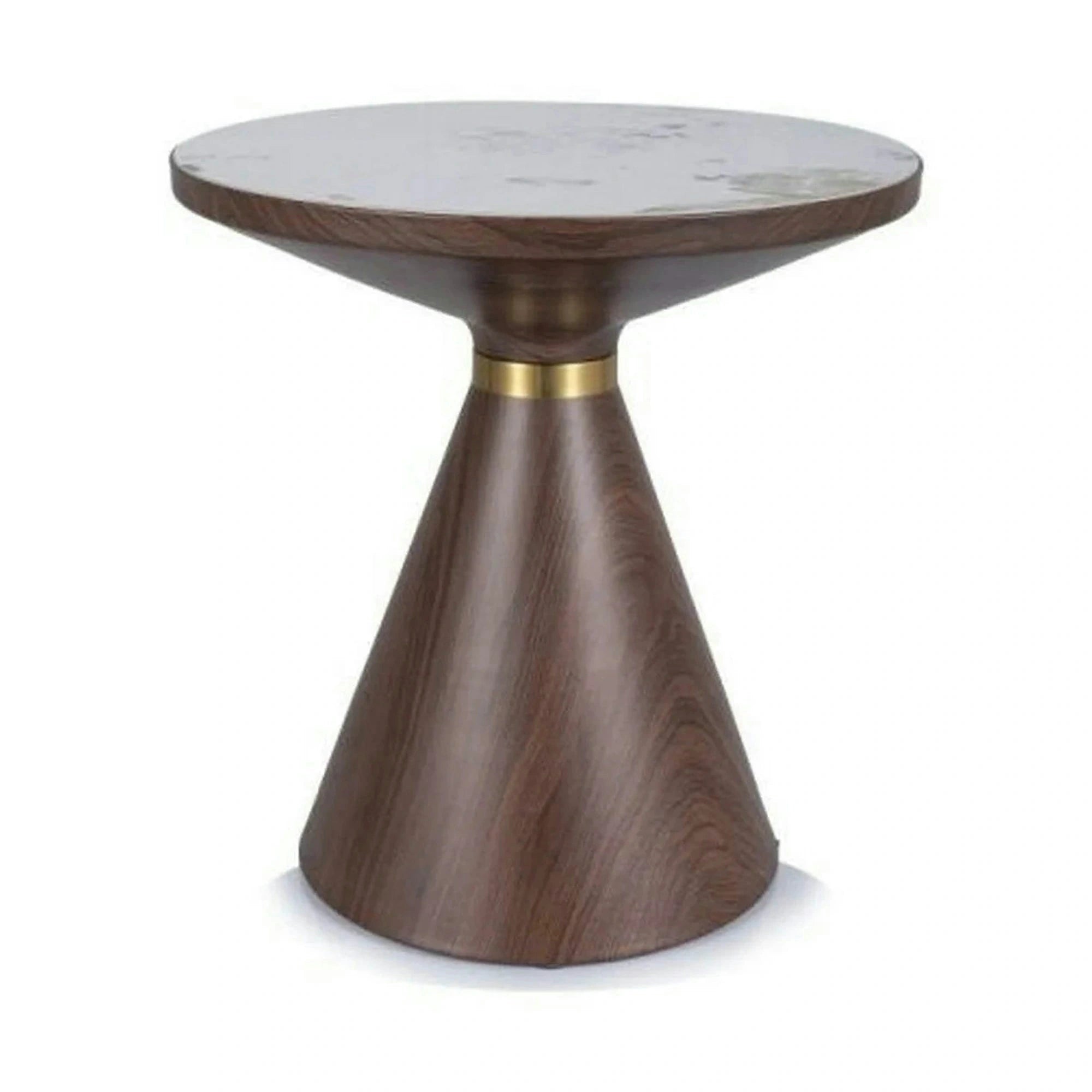 Masuta NAPA B, alb/nuc/auriu, ceramica/metal, 50x50x53 cm