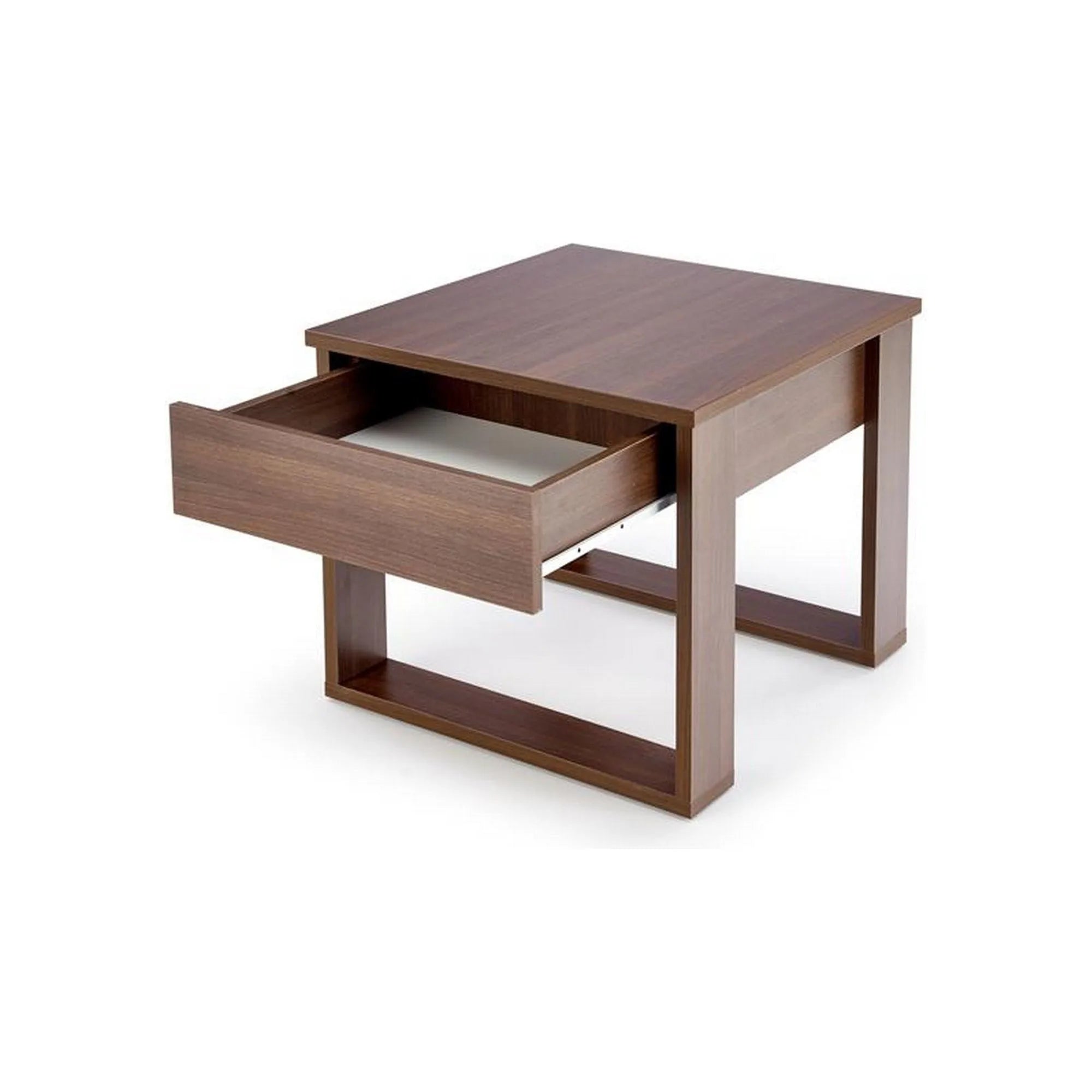 Masuta NEA KWADRAT, nuc inchis, PAL furniruit, 60x60x52 cm