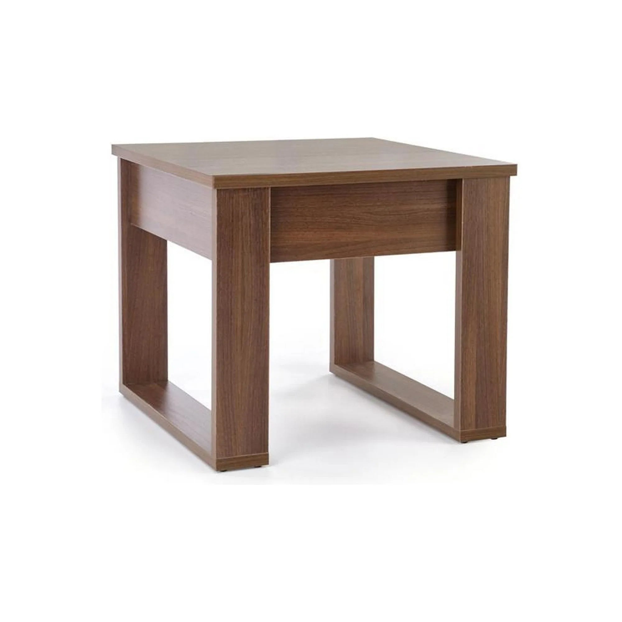 Masuta NEA KWADRAT, nuc inchis, PAL furniruit, 60x60x52 cm