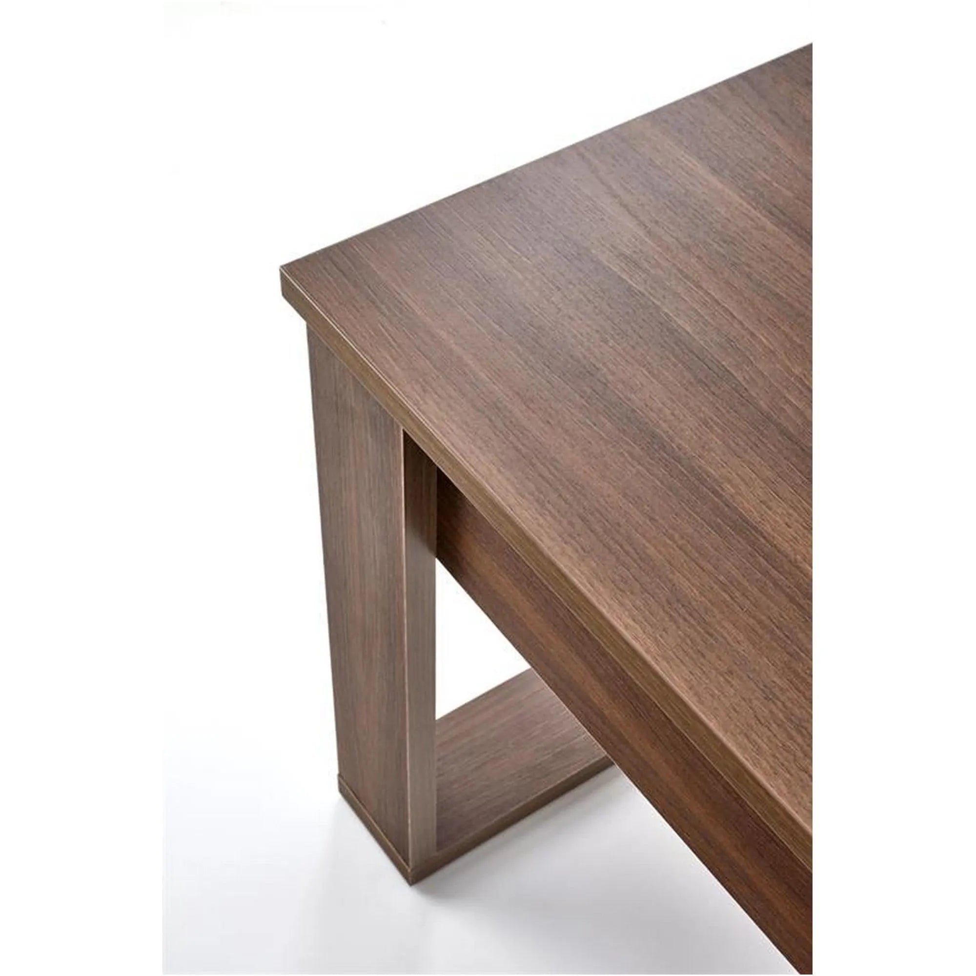 Masuta NEA KWADRAT, nuc inchis, PAL furniruit, 60x60x52 cm