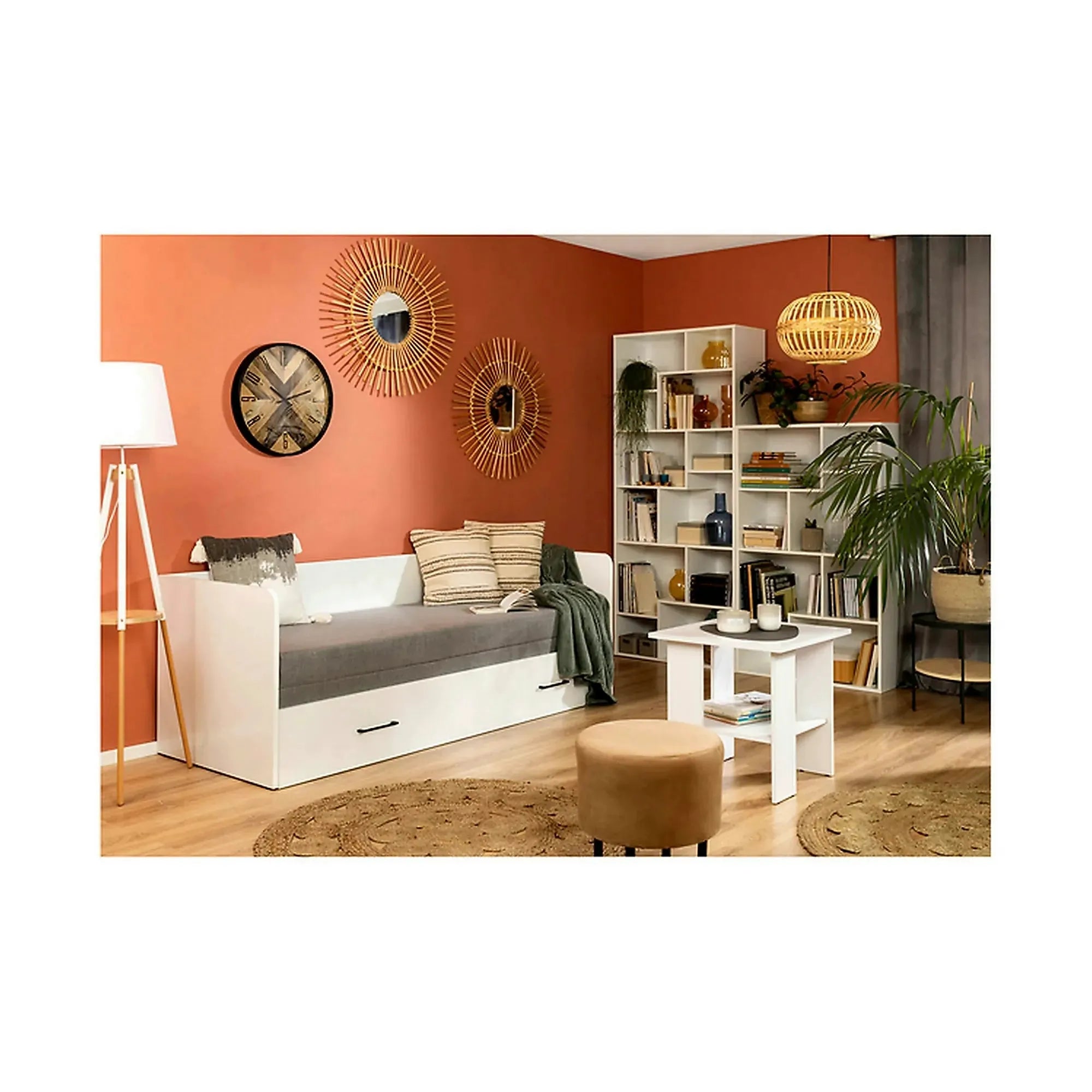 Masuta NEPO PLUS, alb, PAL laminat, 55x55 cm