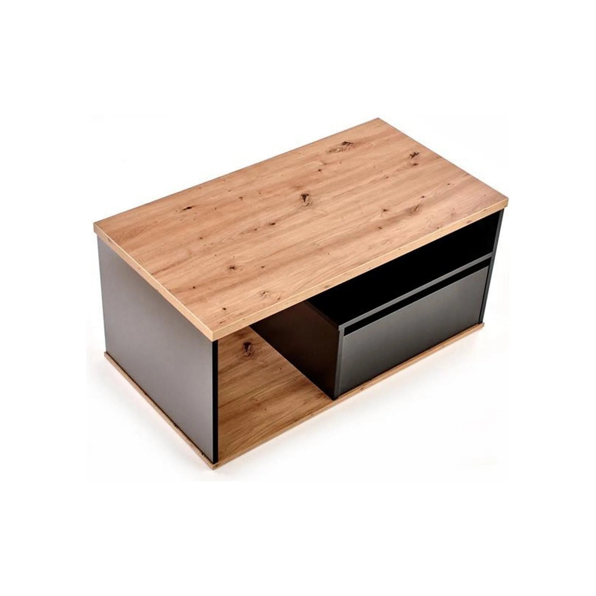 Masuta Pantera, stejar wotan/negru, PAL furniruit, 110x60x50 cm