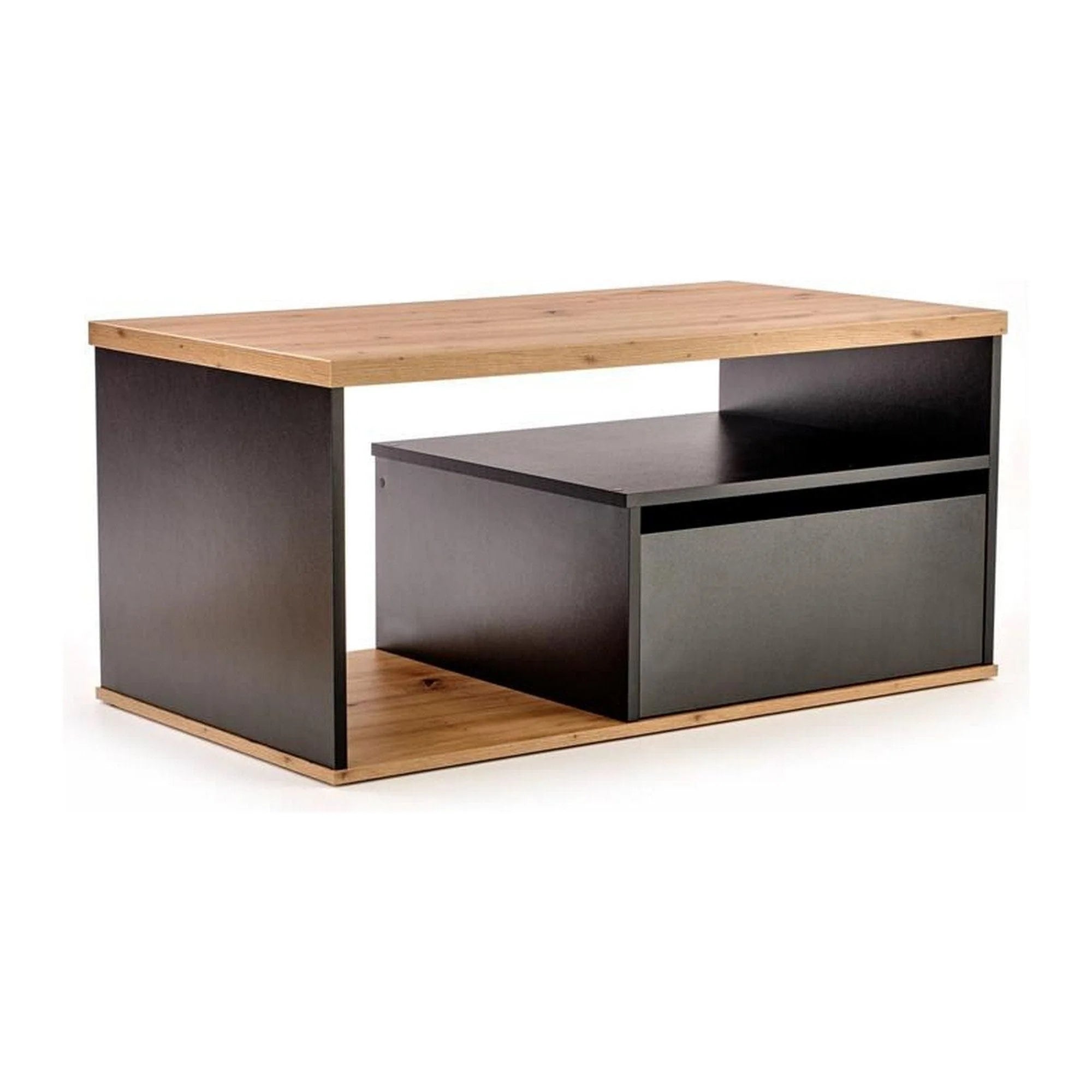 Masuta Pantera, stejar wotan/negru, PAL furniruit, 110x60x50 cm