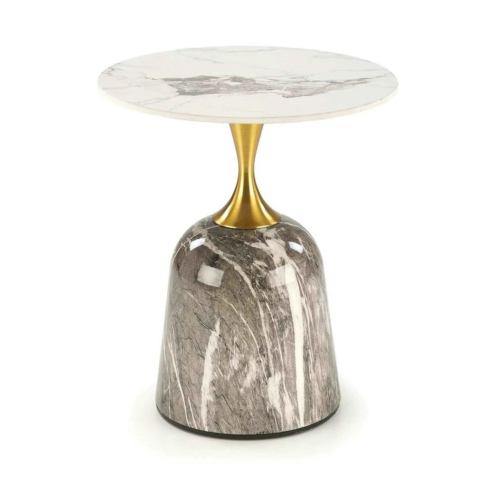 Masuta ROSA, alb/gri, ceramica/metal, 50x50x59 cm