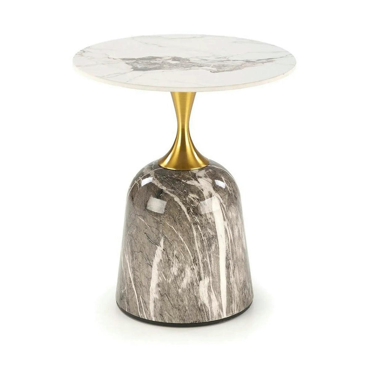 Masuta ROSA, alb/gri, ceramica/metal, 50x50x59 cm