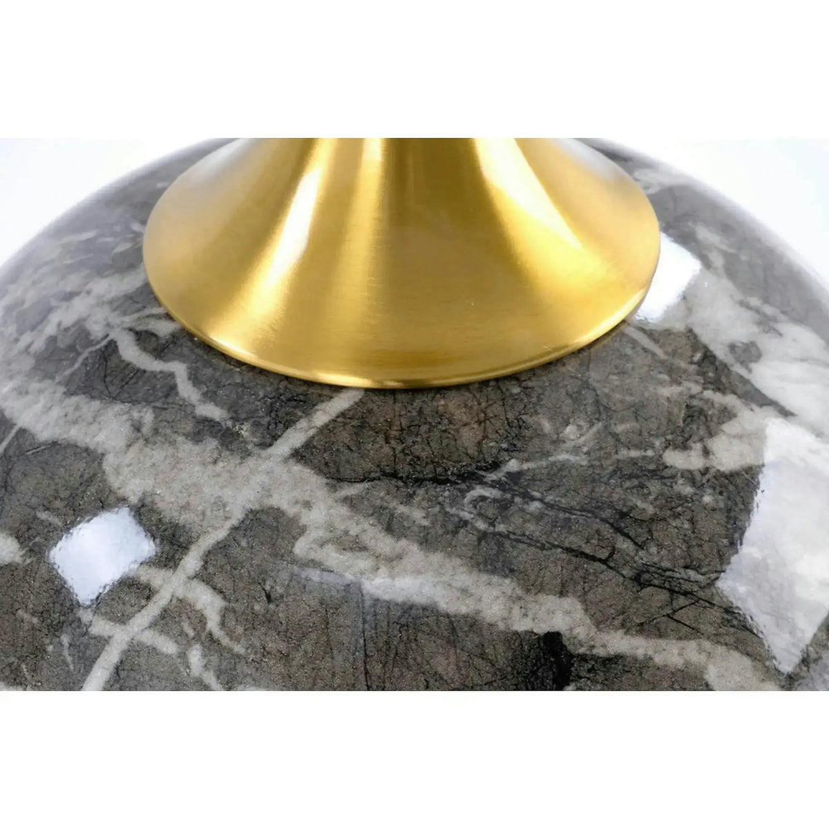 Masuta ROSA, alb/gri, ceramica/metal, 50x50x59 cm
