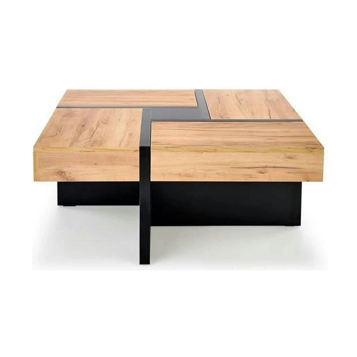 Masuta SEVILLA, negru/stejar craft, PAL, 100x100x47 cm