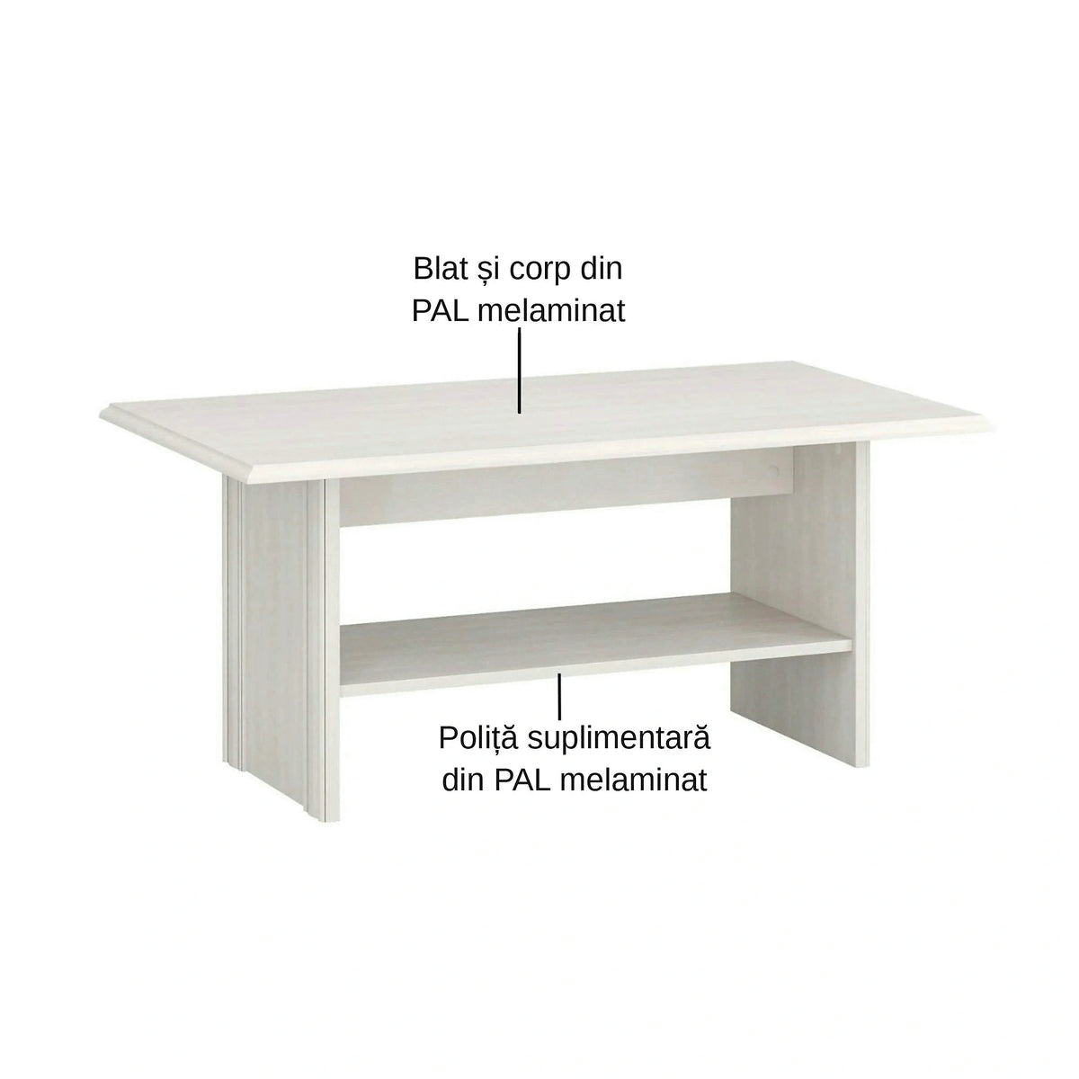 Masuta TIFFANY II, grej, PAL laminat, 110x60x50 cm