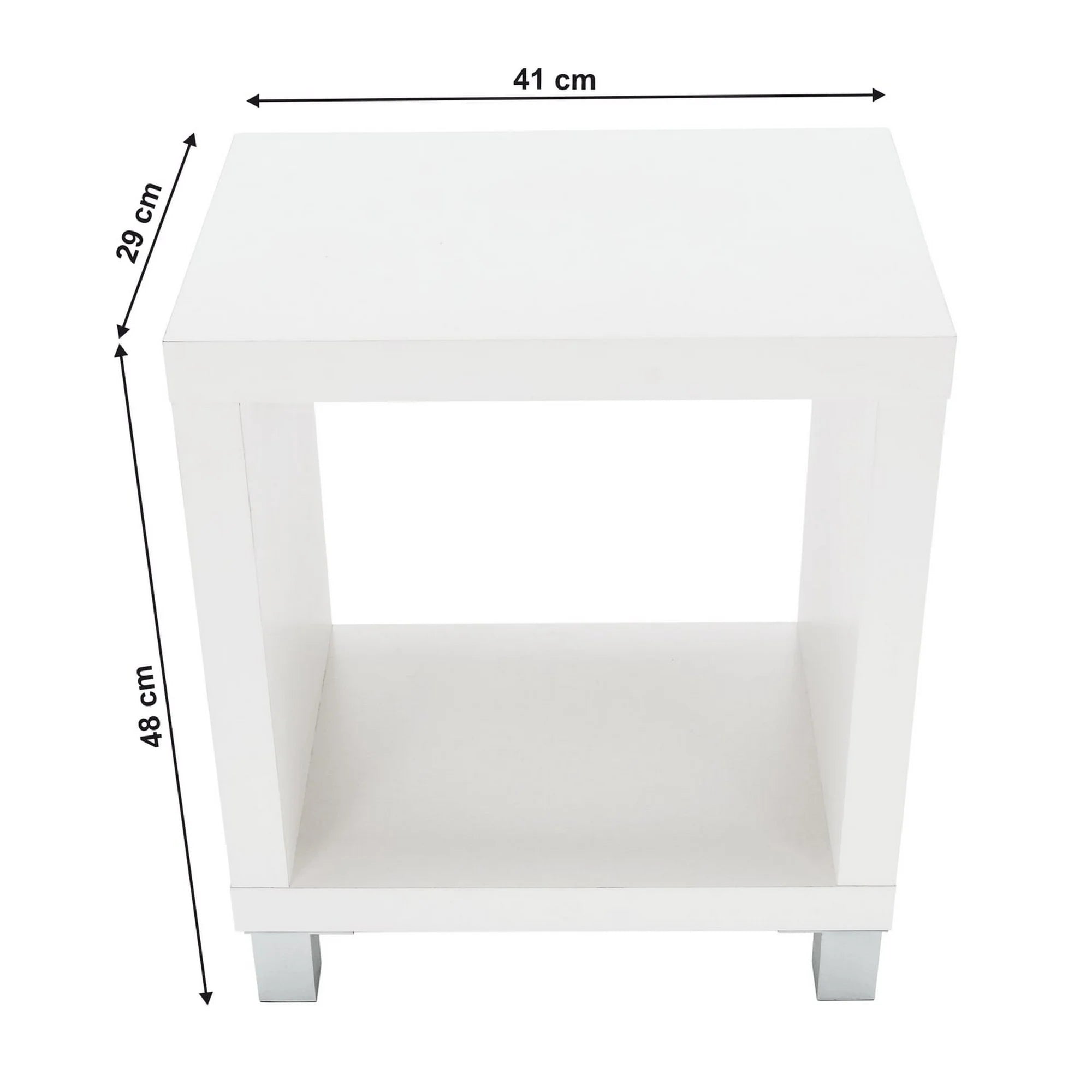 Masuta TOFI 1 NEW, alb, PAL melaminat, 41x29x48 cm