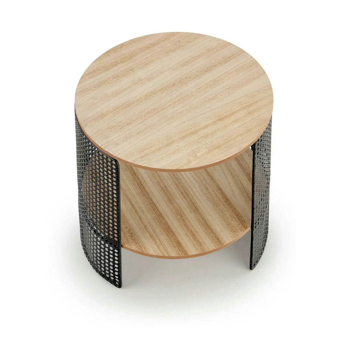 Masuta TRAFICA, stejar natural/negru, 41x41x41 cm