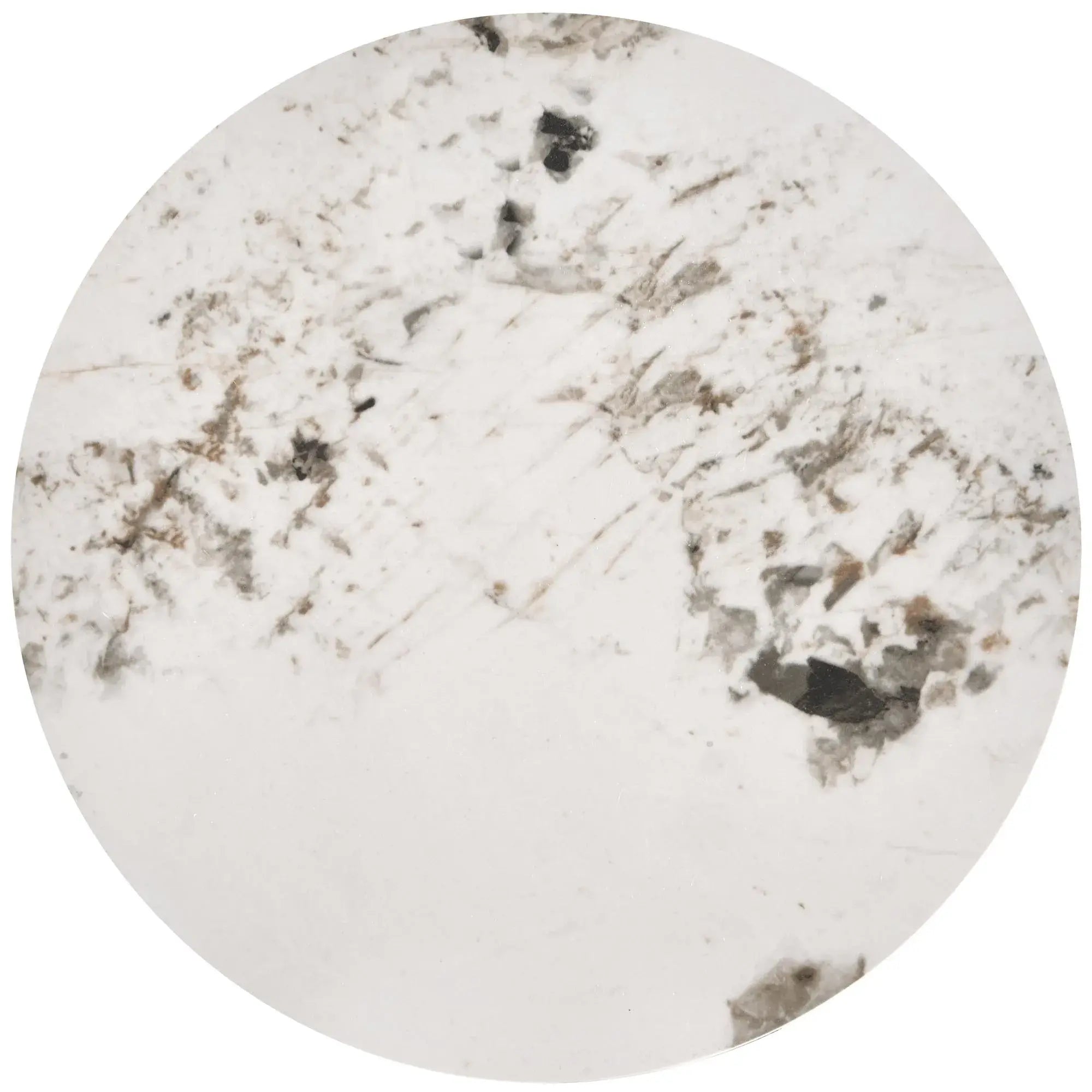 Masuta VERDE, alb, ceramica/metal, 40x40x52 cm