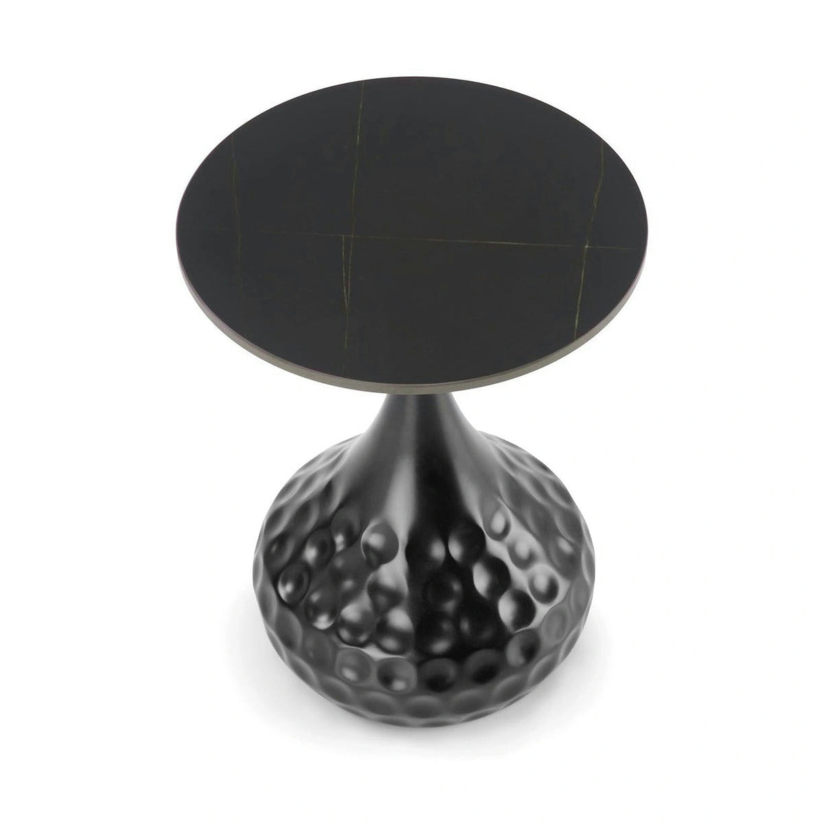 Masuta VERDE, negru, ceramica/metal, 40x40x52 cm