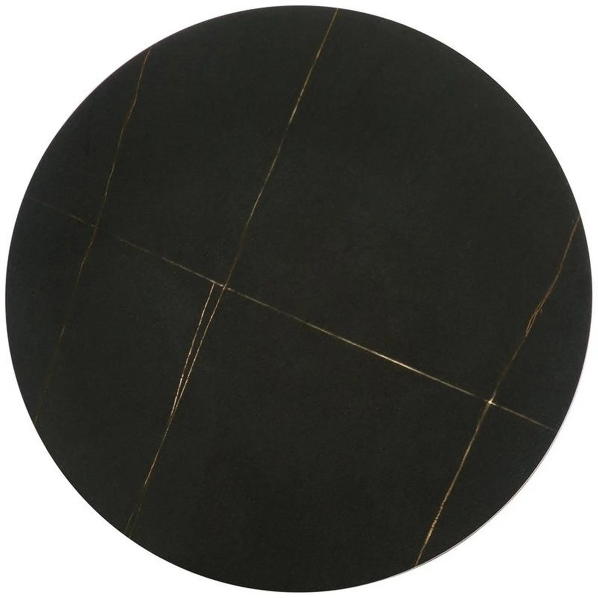 Masuta VERDE, negru, ceramica/metal, 40x40x52 cm