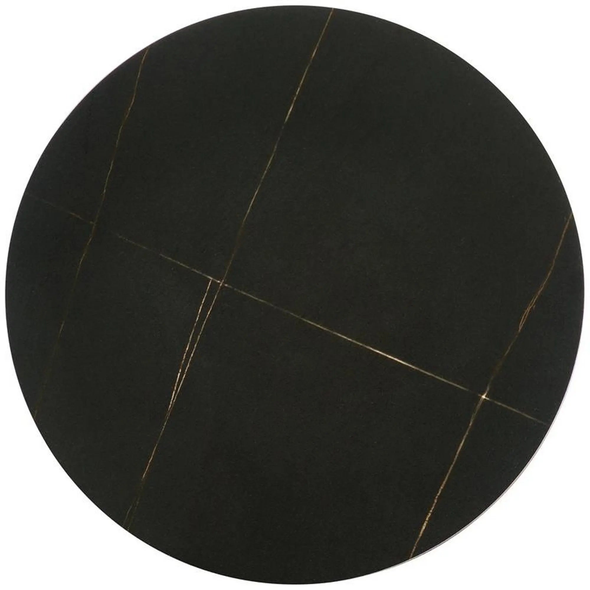 Masuta VERDE, negru, ceramica/metal, 40x40x52 cm