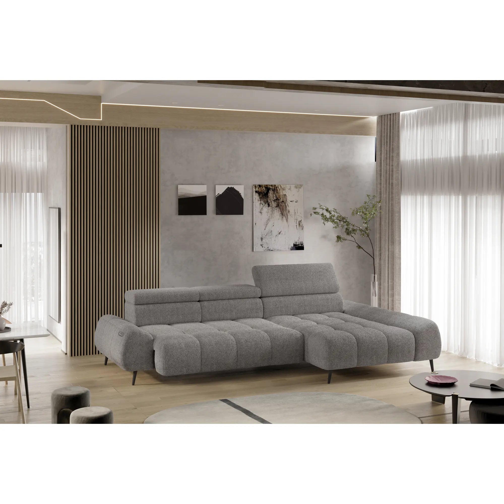 Coltar MAVEL S, personalizabil materiale Gama Premium, cu reglaj electric, 292x176x100 cm