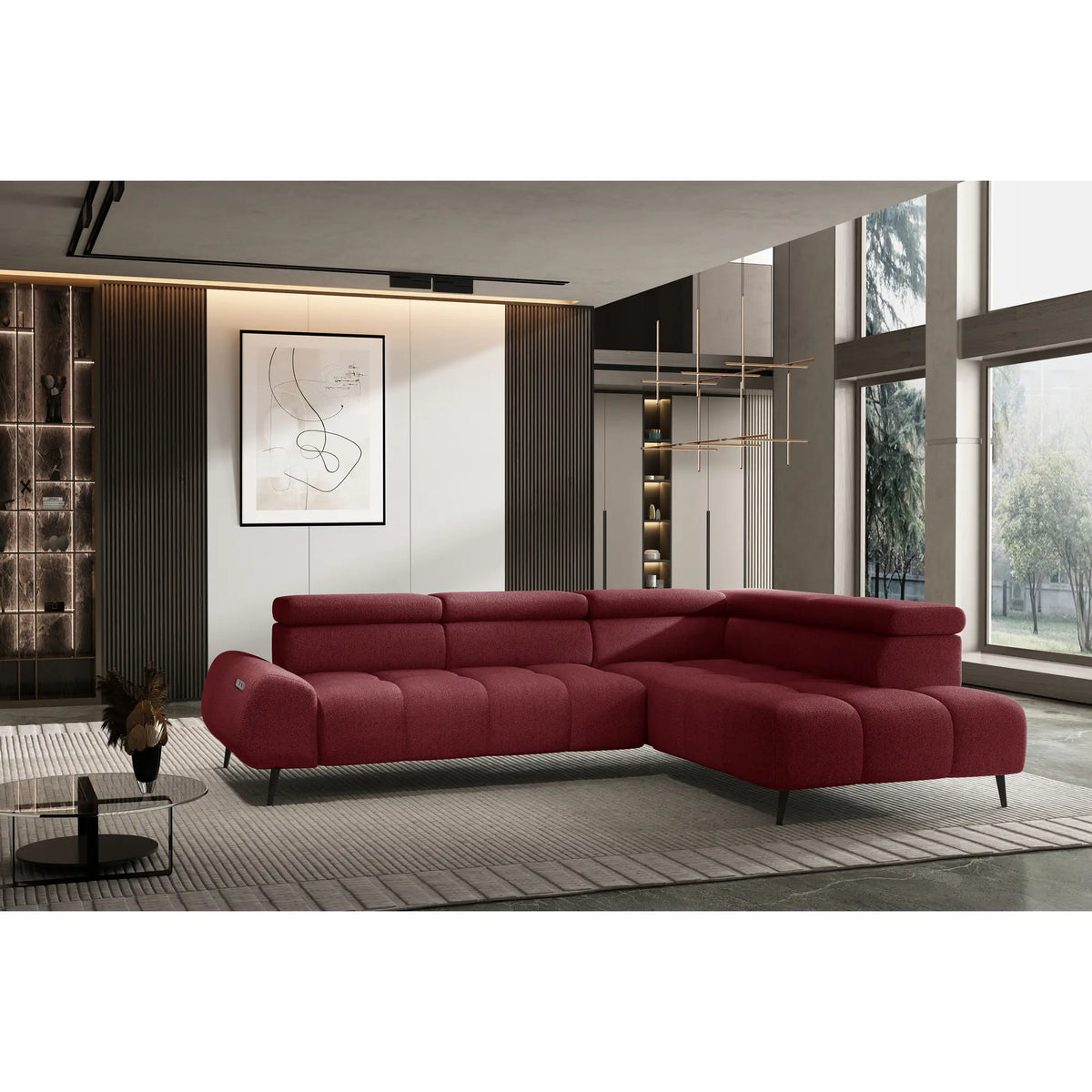 Coltar MAVEL L, personalizabil materiale Gama Oferta Avantaj, cu reglaj electric, 271x208x106 cm