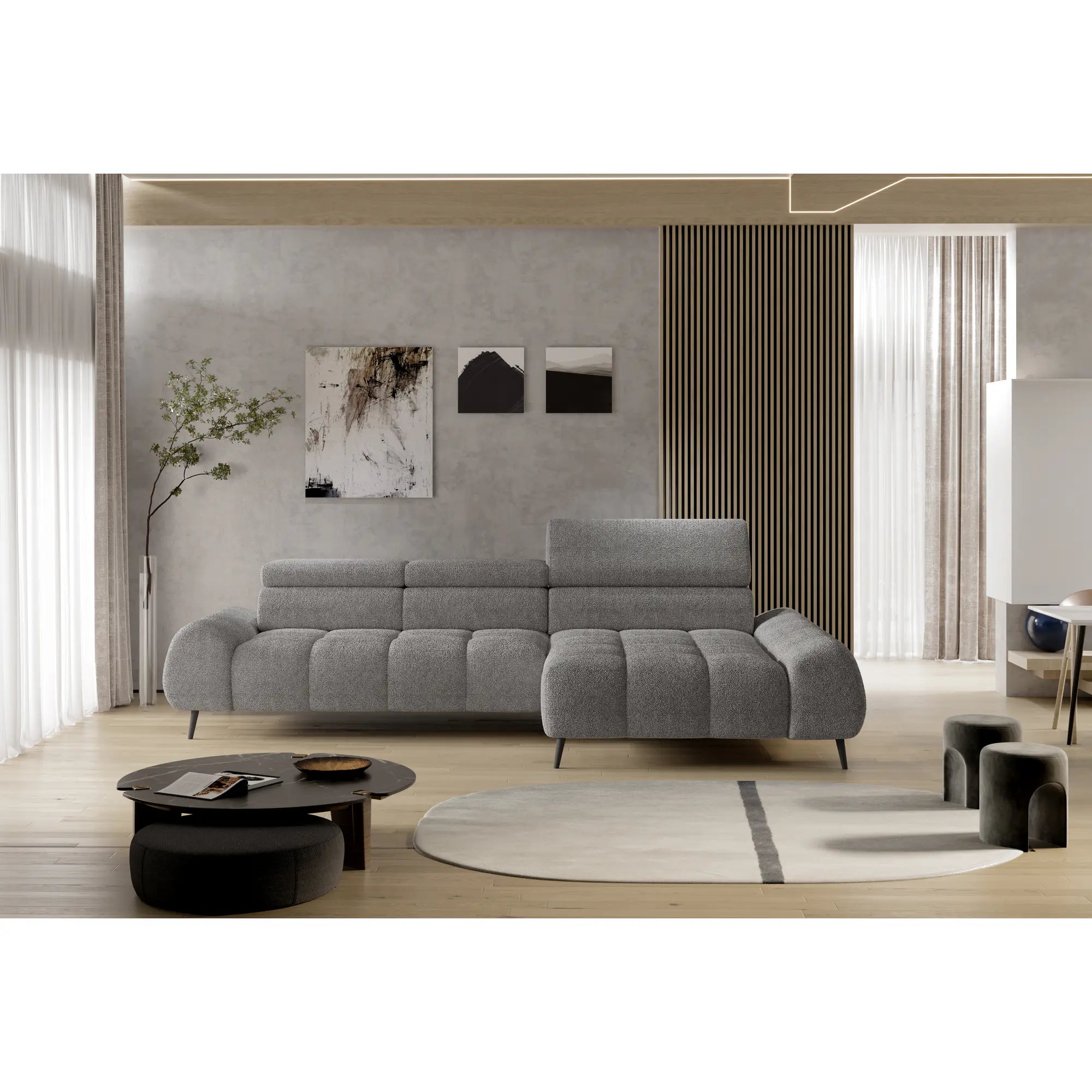Coltar MAVEL S, personalizabil materiale Gama Oferta Avantaj, cu reglaj electric, 292x176x100 cm