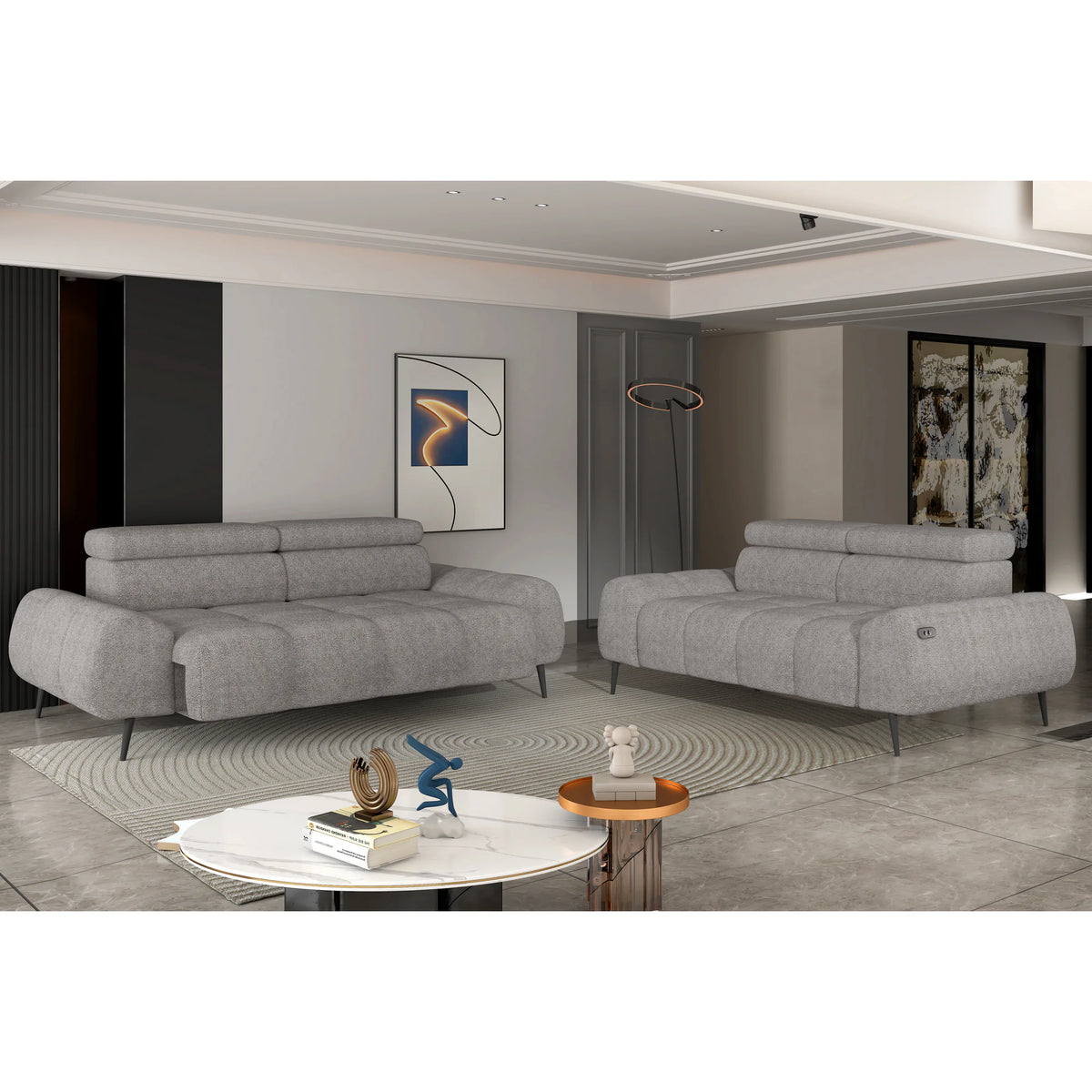 Canapea MAVEL 2, personalizabil materiale gama Oferta Avantaj, cu reglaj electric, 197x105x97 cm